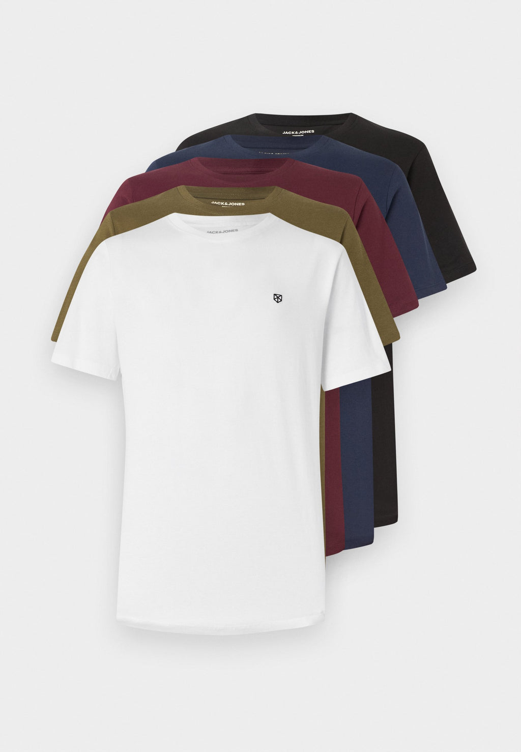 JPRBLABRODY TEE CREW NECK 5 PACK - Basic T-shirt - mehrfarbig