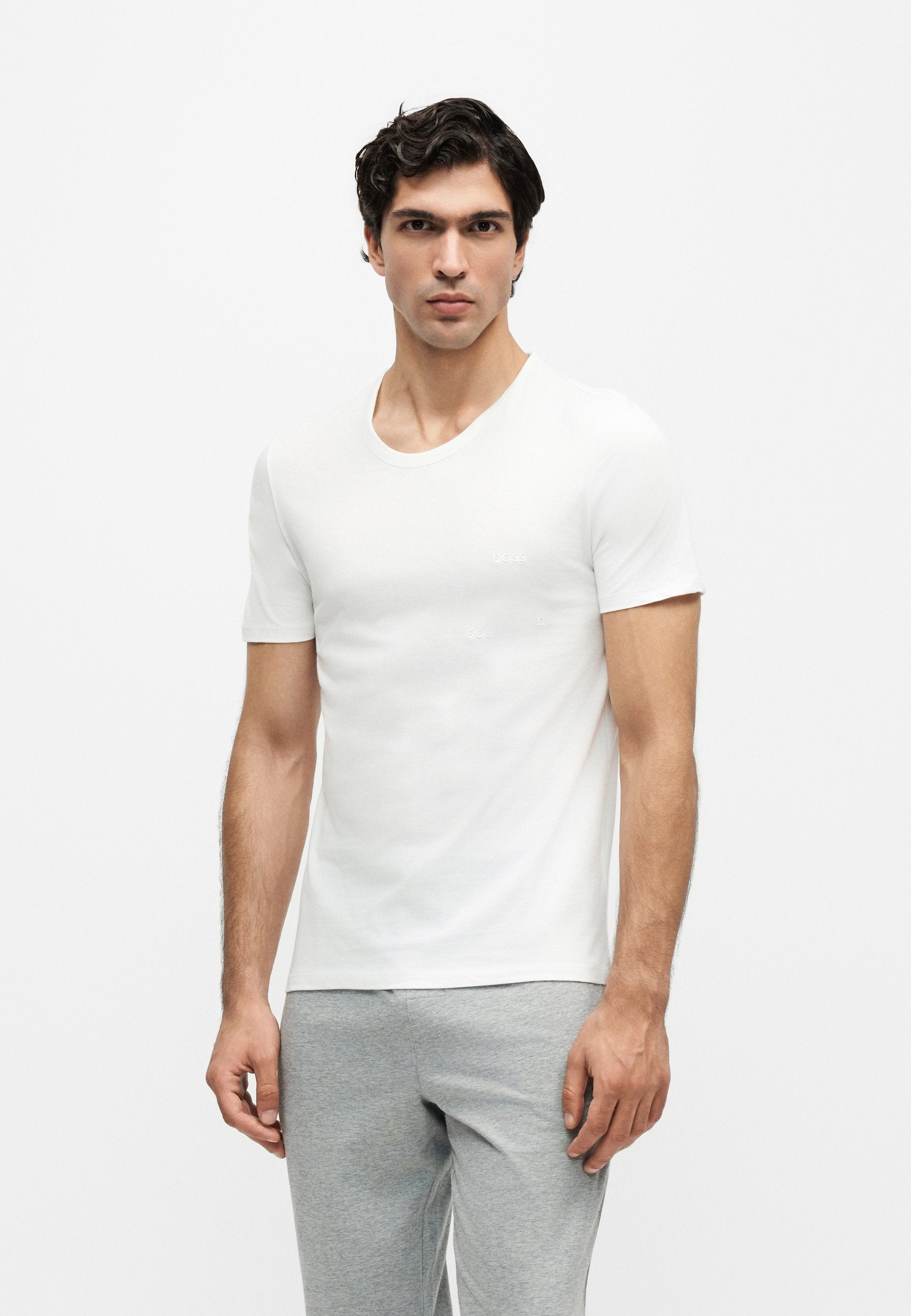 CLASSIC 3 PACK - Undershirt - white/mottled grey/black