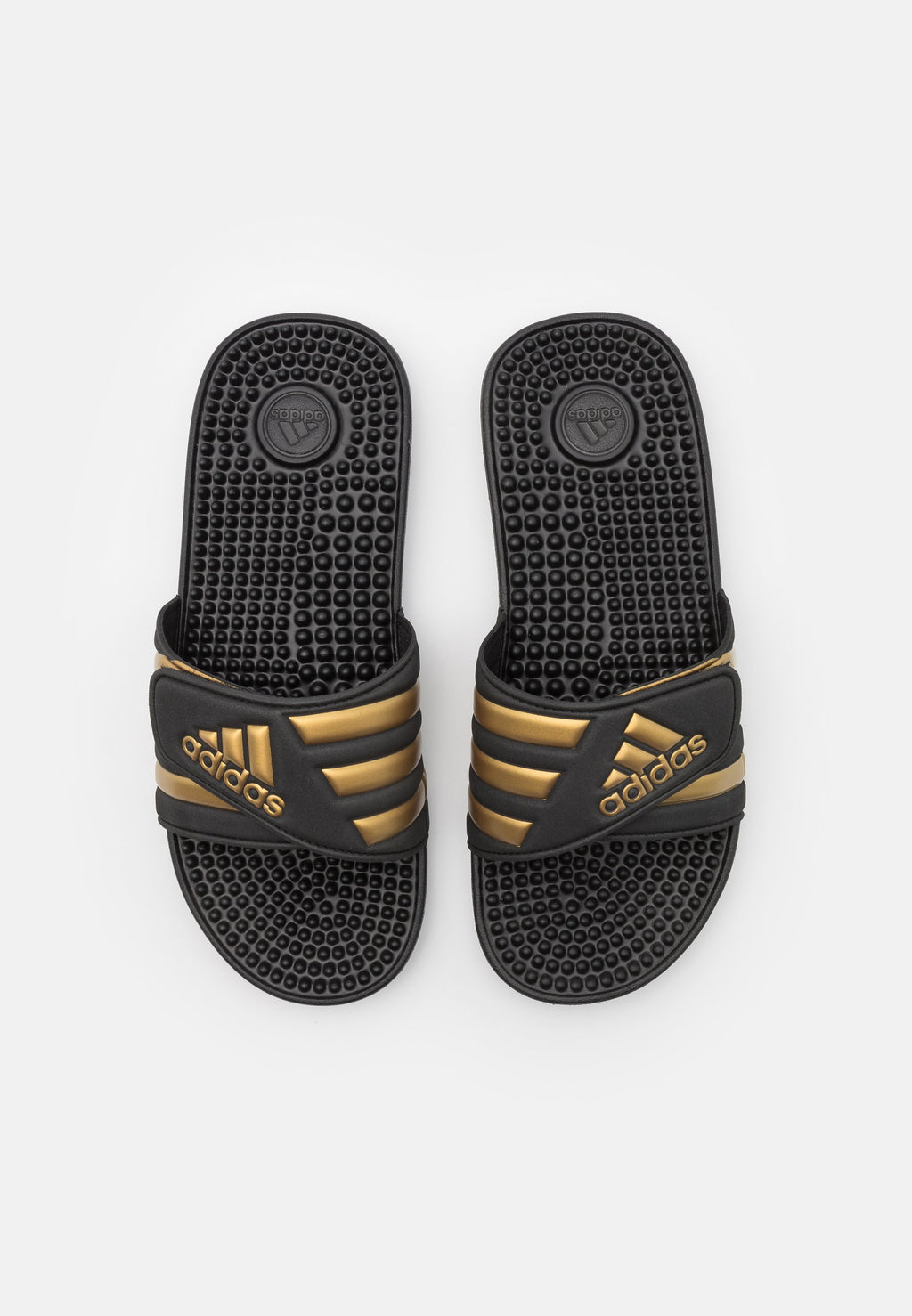 ADISSAGE - Pool slides - core black/gold metallic