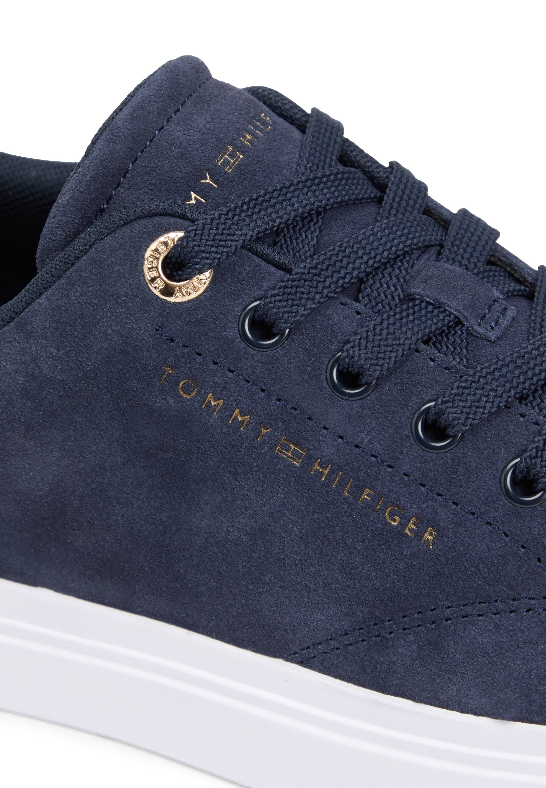 SUEDE METALLIC LOGO CUPSOLE TRAINERS - Trainers - space blue