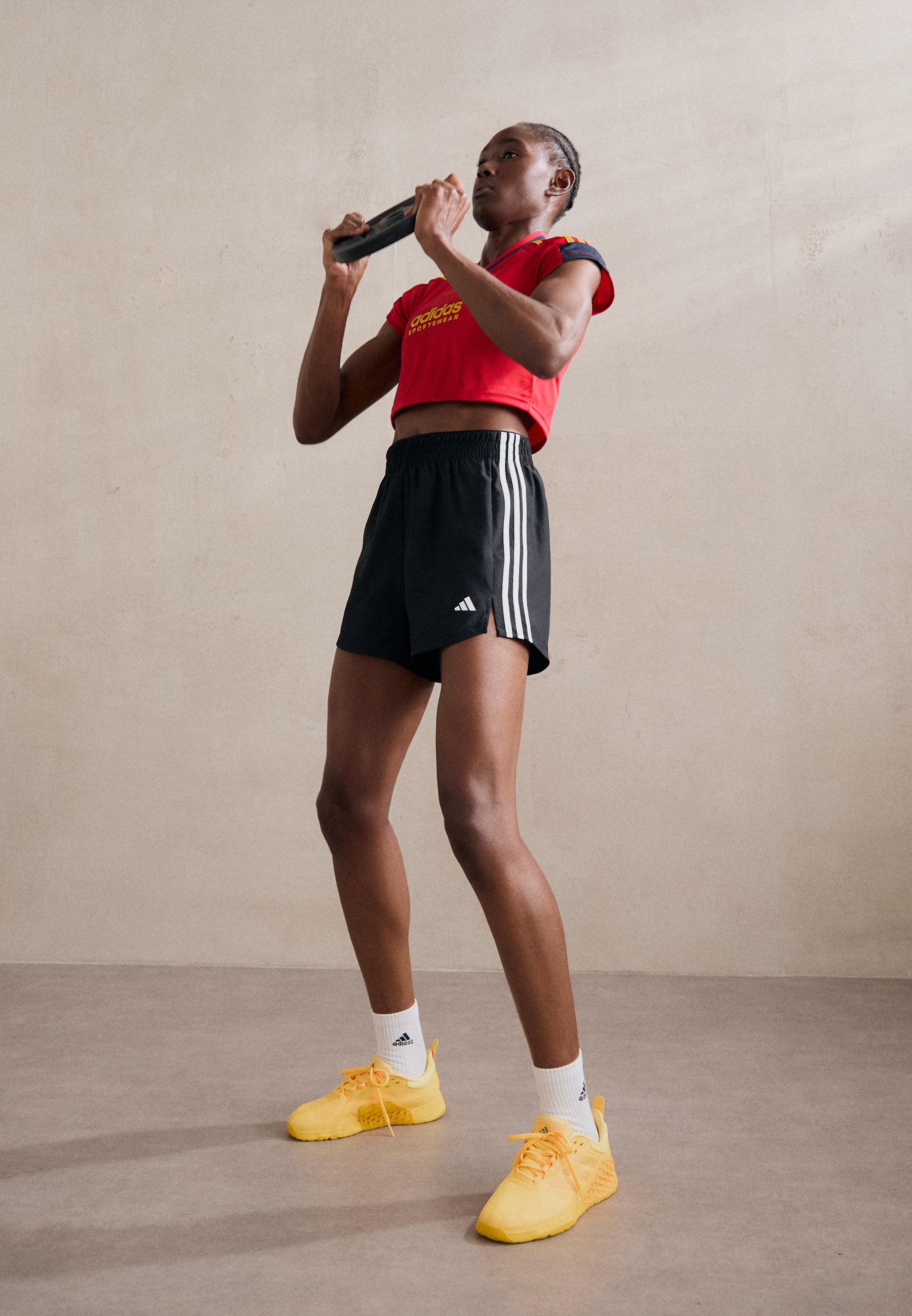 SHORT HIGH  - Sports shorts - black/white