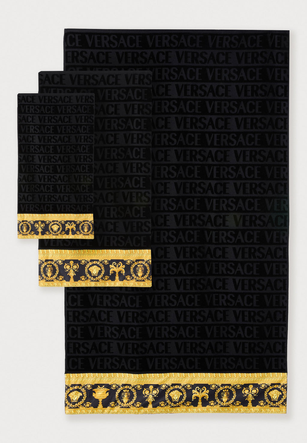 BATH 5 PIECES I HEART BAROQUE - Towel set - black