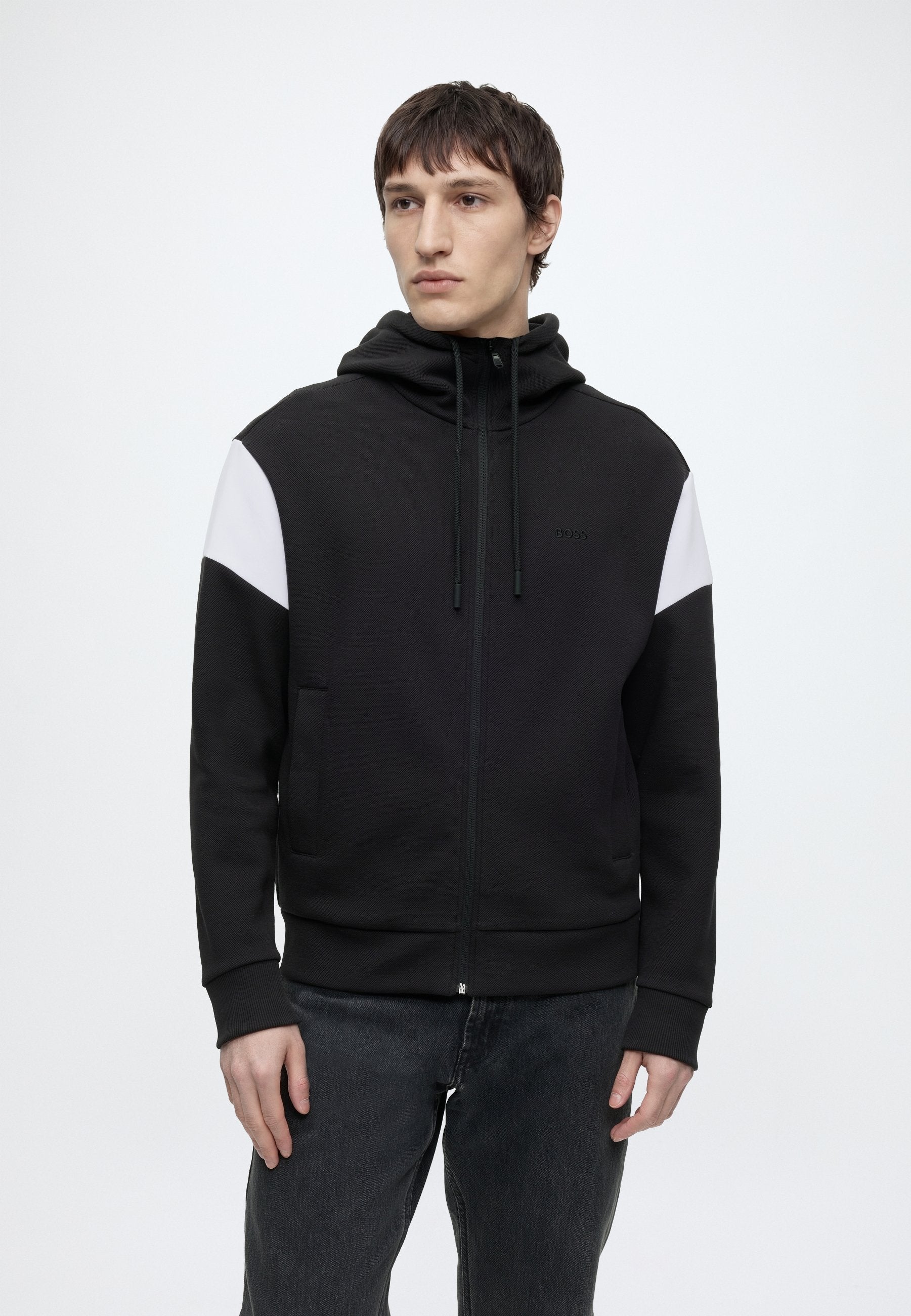 SW_UNION SAGGY - Zip-up sweatshirt - black