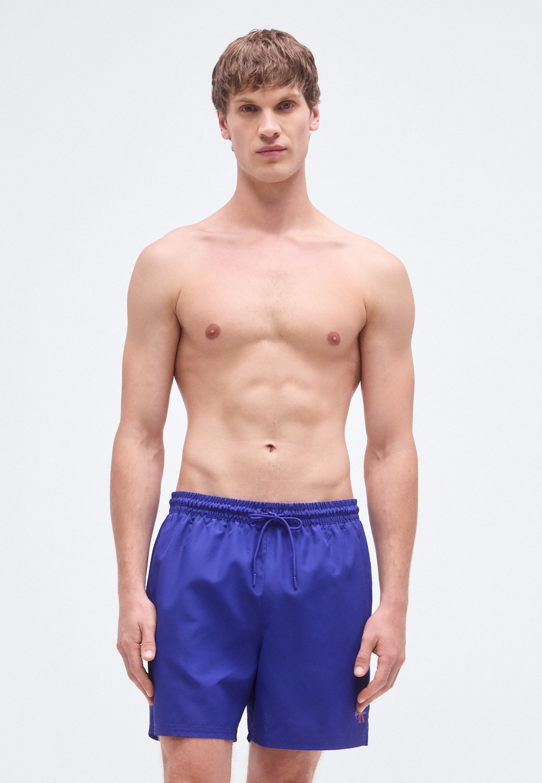 MEDIUM DRAWSTRING WAISTBAND - GRAPHIC MONOGRAM  - Swimming shorts - blue river fog