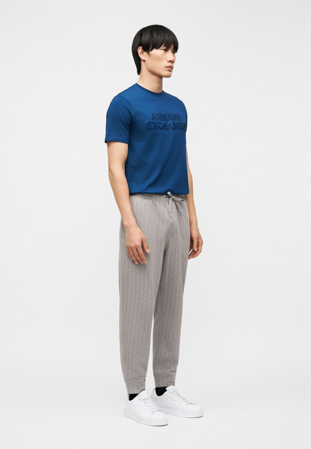 AX LOGO JOGGER PANTS - Tracksuit bottoms - chiseled stone