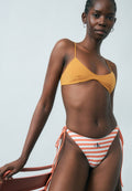 SIDE TIE BOTTOM GRAPHIC MONOGRAM - Bikini bottoms - orange