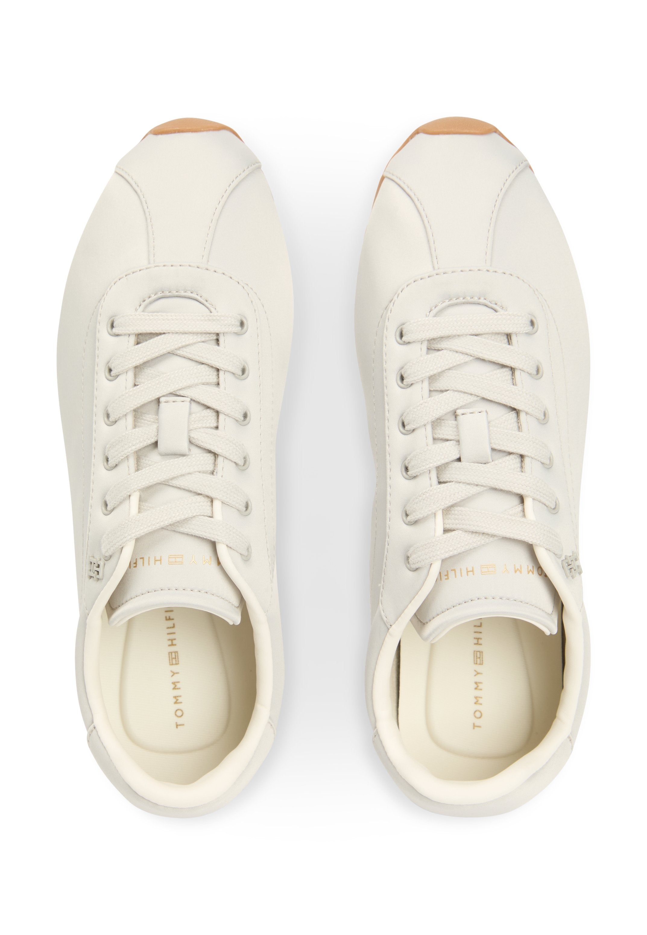 TH MONOGRAM SATIN TRAINERS - Trainers - grey whisper