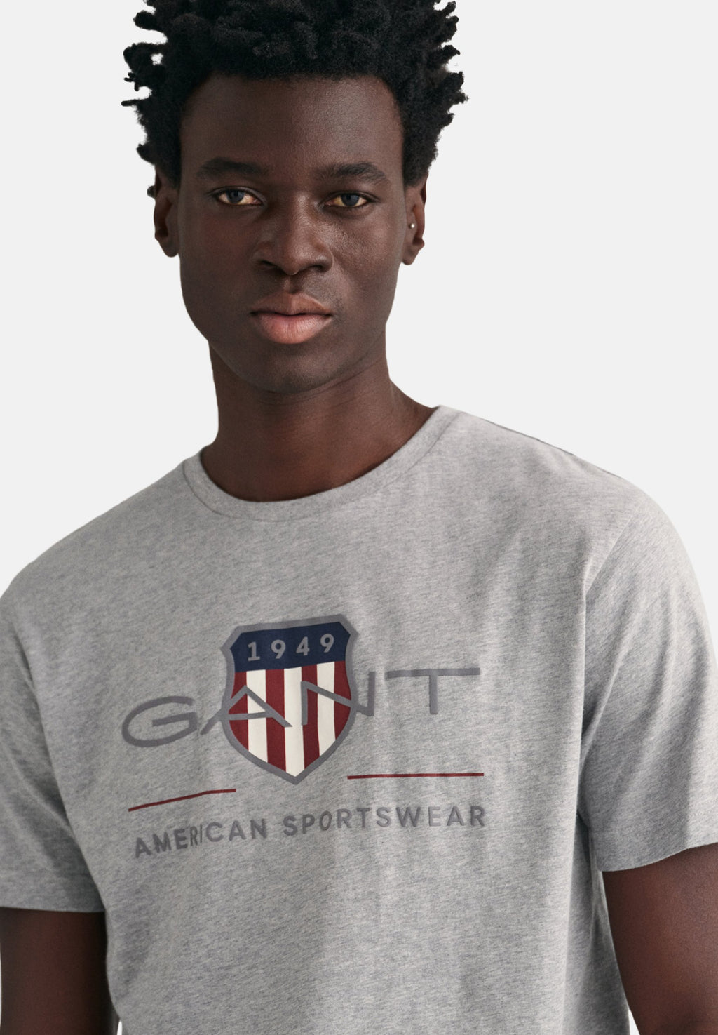 REG ARCHIVE SHIELD SS T-SHIRT - Print T-shirt - grey melange