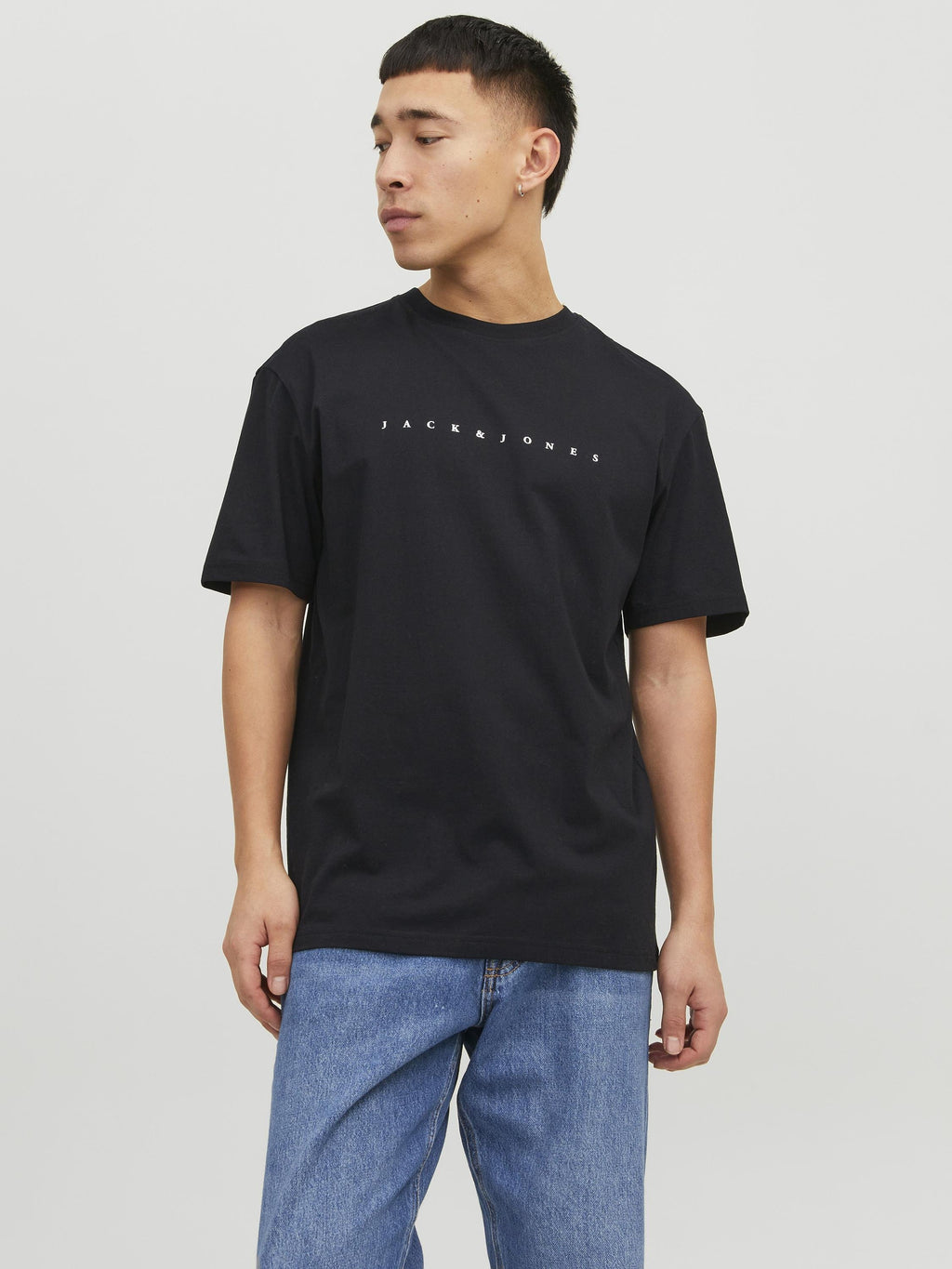 JJESTAR JJ TEE SS NOOS - Print T-shirt - black