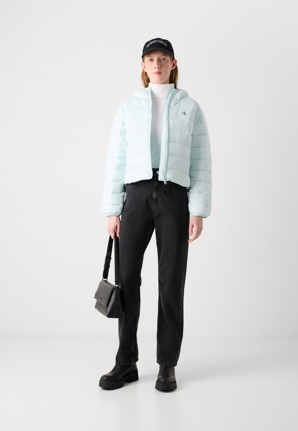 LIGHTWEIGHT QUILTED JACKET PACKA - Light jacket - light blue