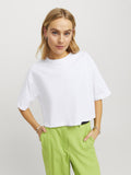 JXANDREA LOOSE CROPPED TEE - Basic T-shirt - bright white