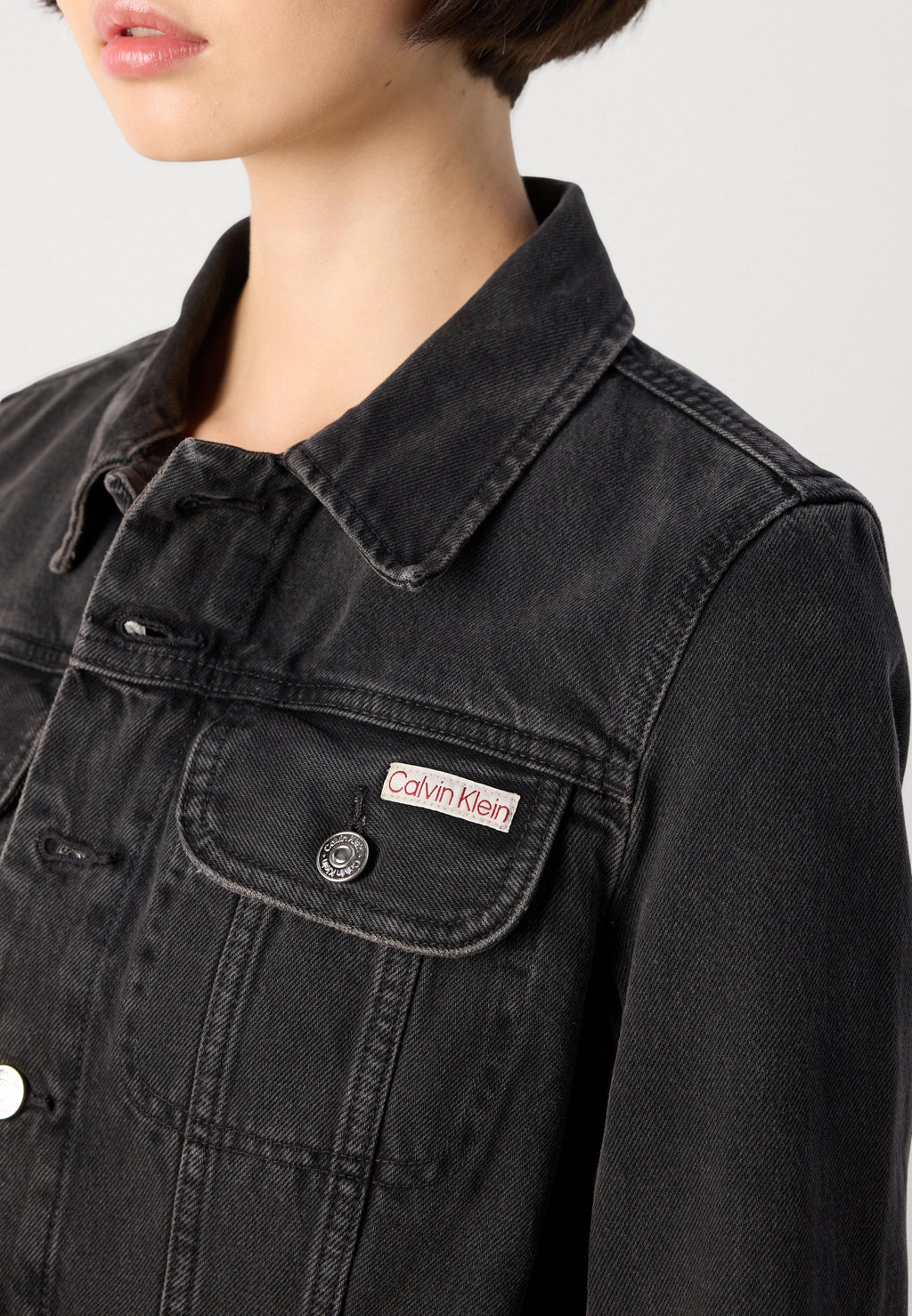 CROPPED 90S JACKET - Denim jacket - essential black