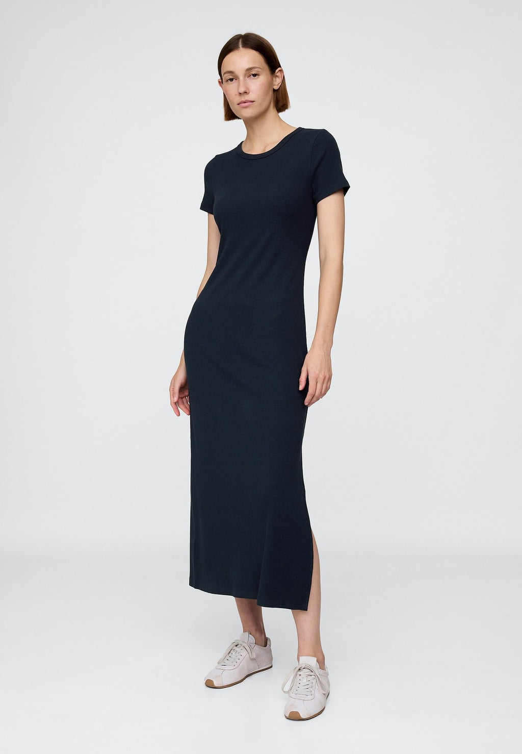 MODERN RIBBED MAXI - Jersey dress - new classic navy