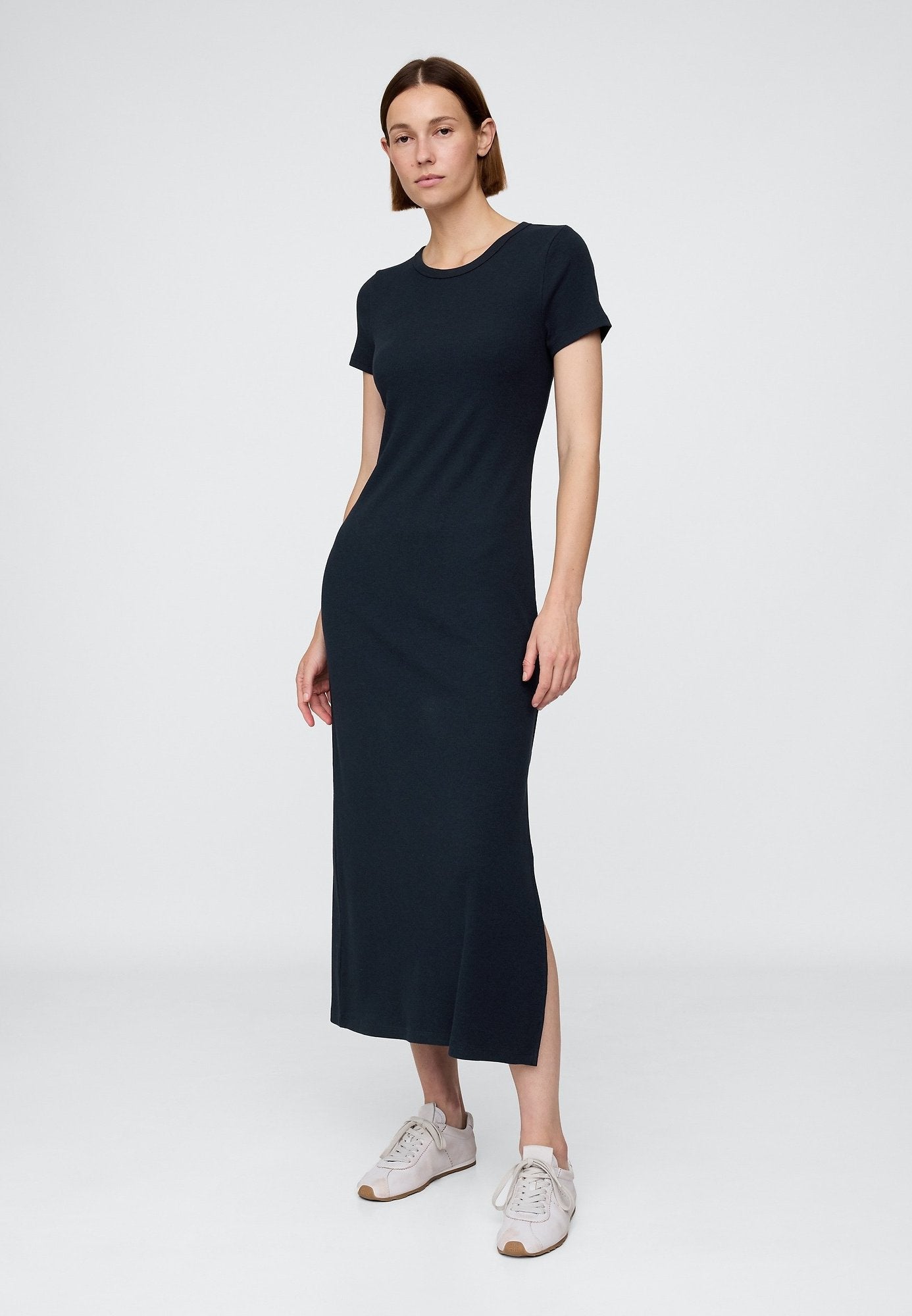 MODERN RIBBED MAXI - Jersey dress - new classic navy