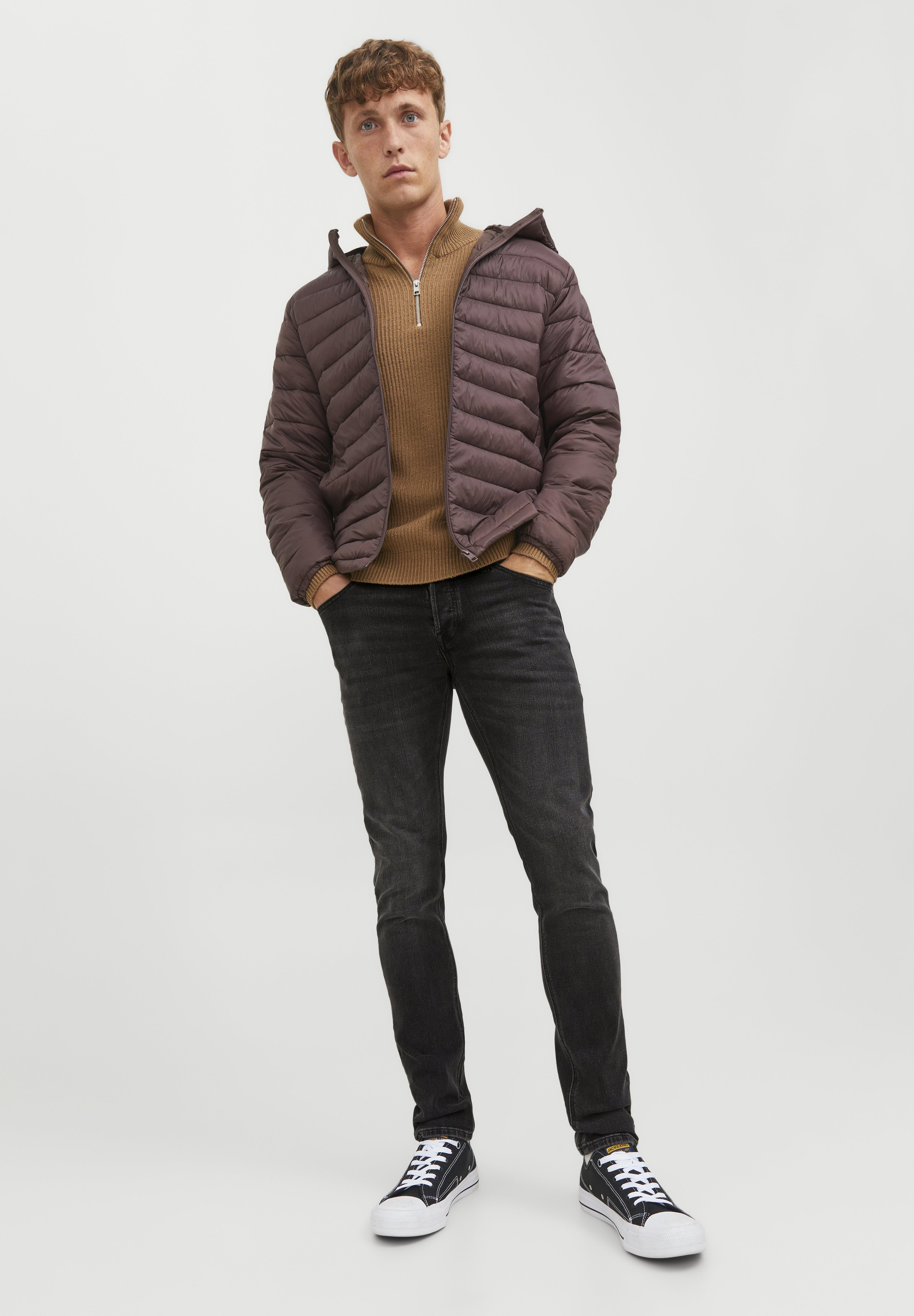 JWHGLENN Low Rise - Slim fit jeans - black denim