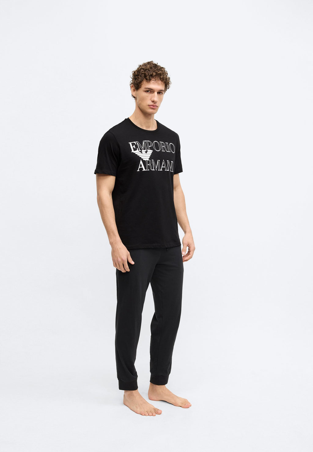 CREW NECK - Pyjama top - black