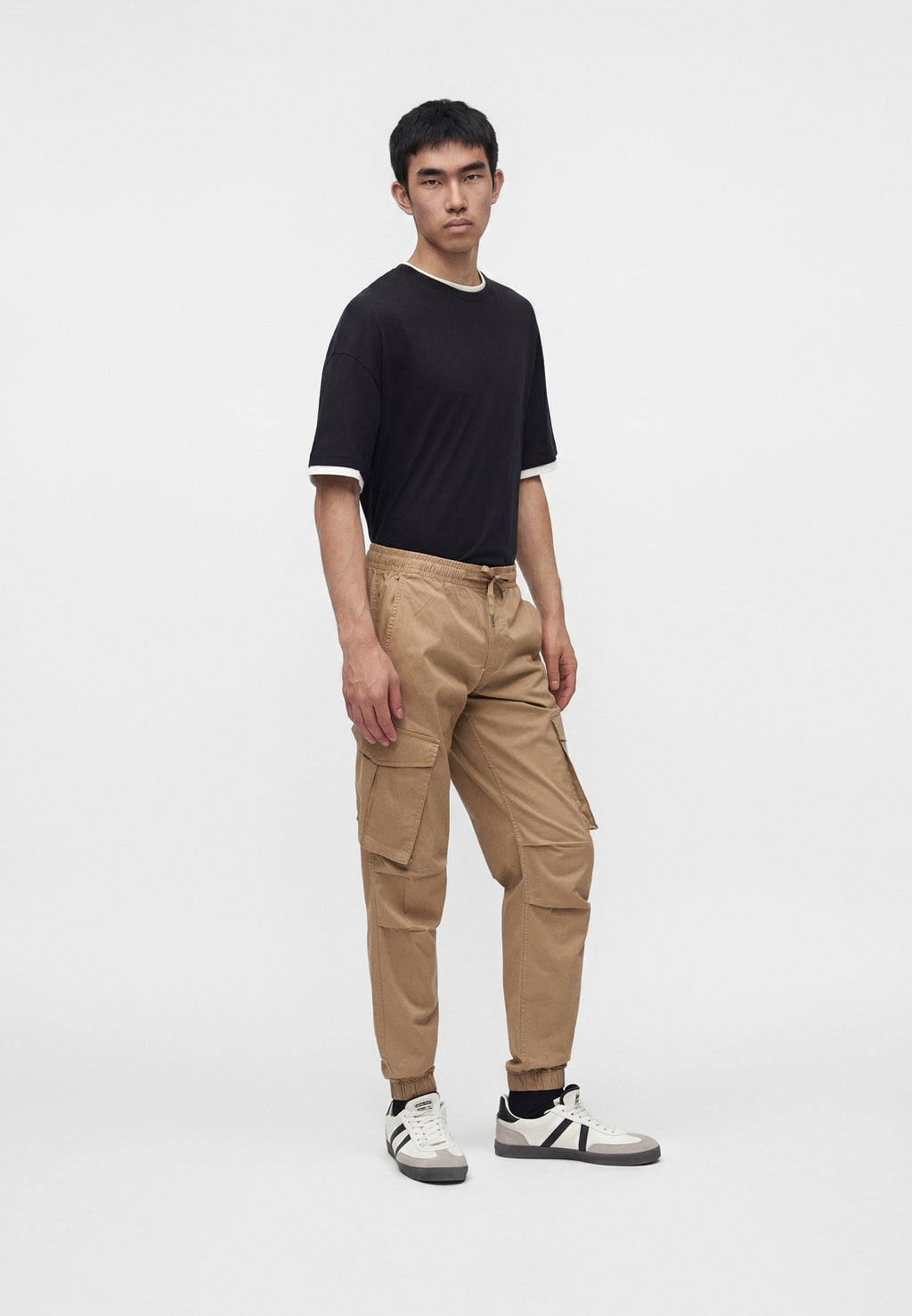 JPSTKANE NOAH CUFFED CARGO - Cargo trousers - elmwood