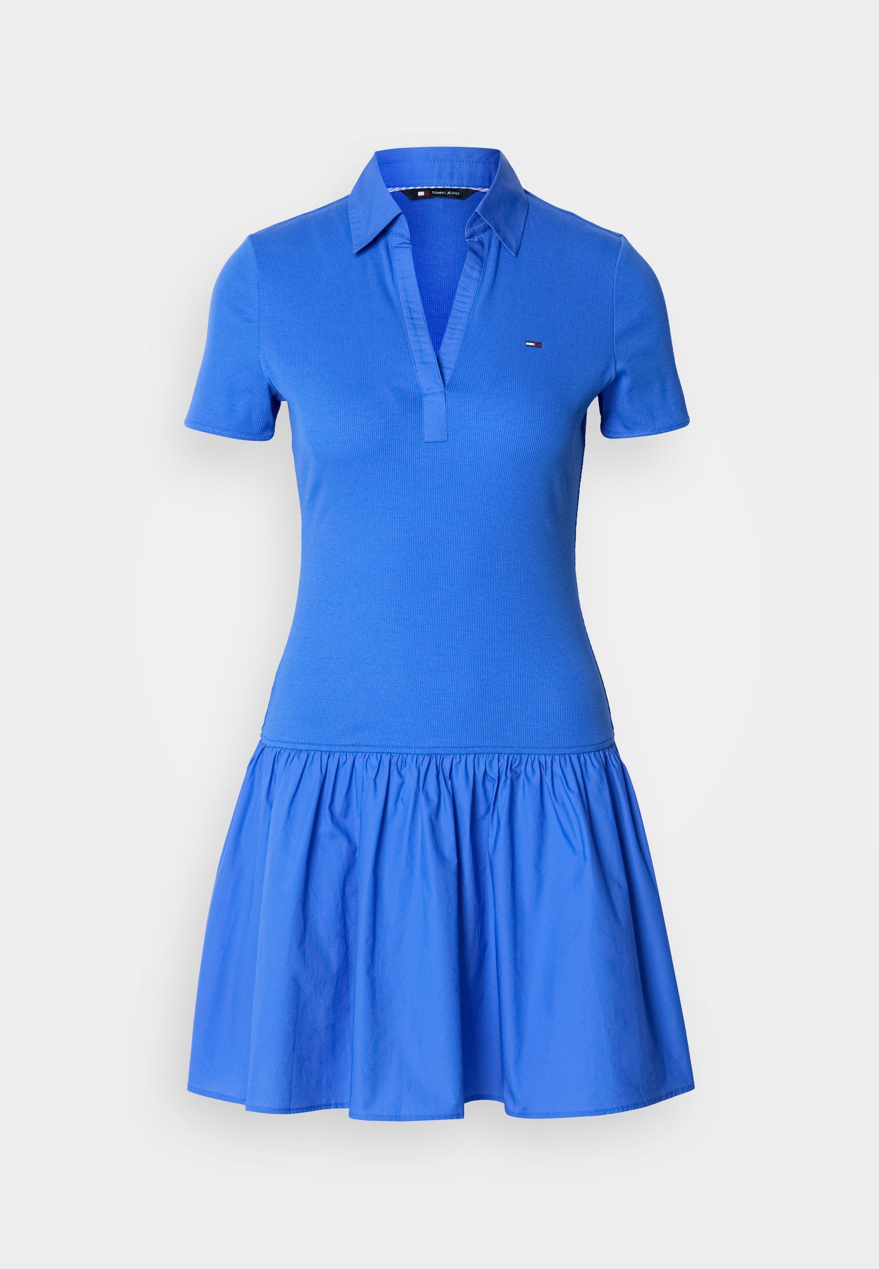 SLIM MINI POLO DRESS - Day dress - empire blue