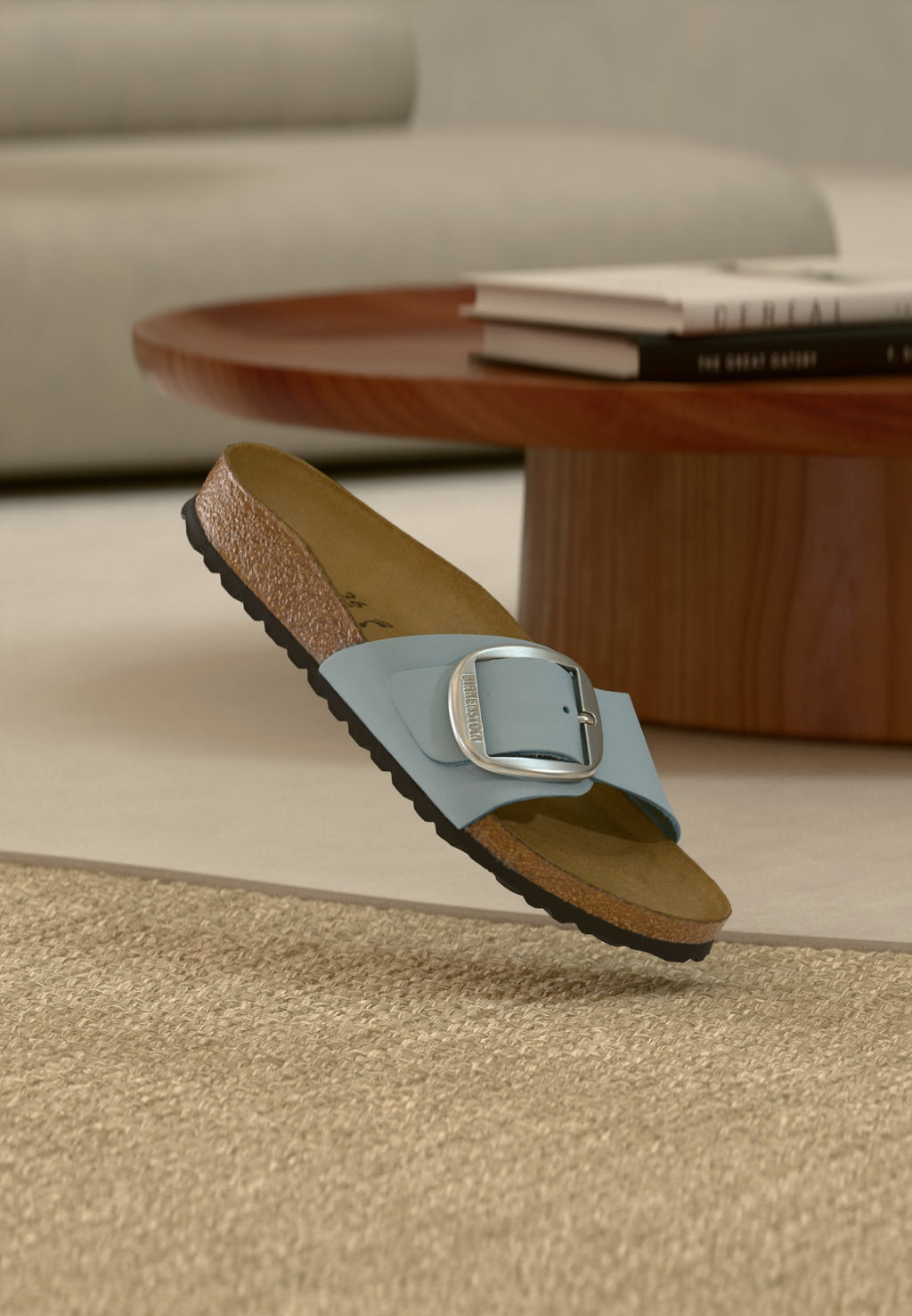MADRID BIG BUCKLE LENB BABY BLUES NARROW - Mules - baby blue