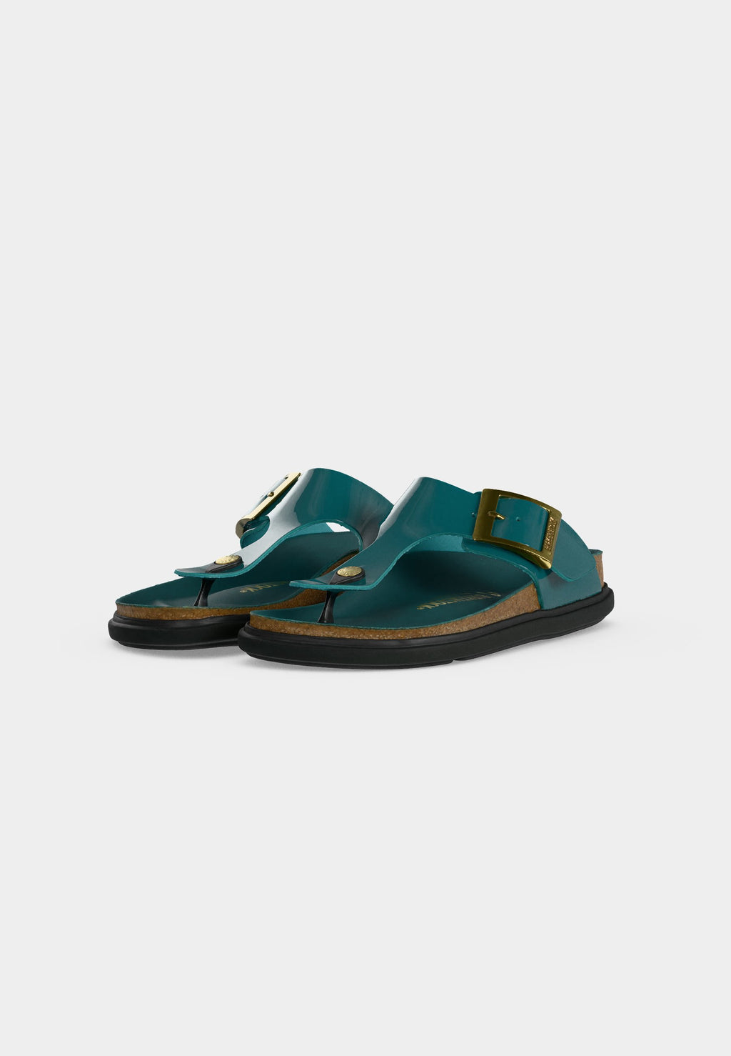 GIZEH LENA HEX CUPSOLES NARROW - Sandales à entre-doigts - bleu sarcelle foncé