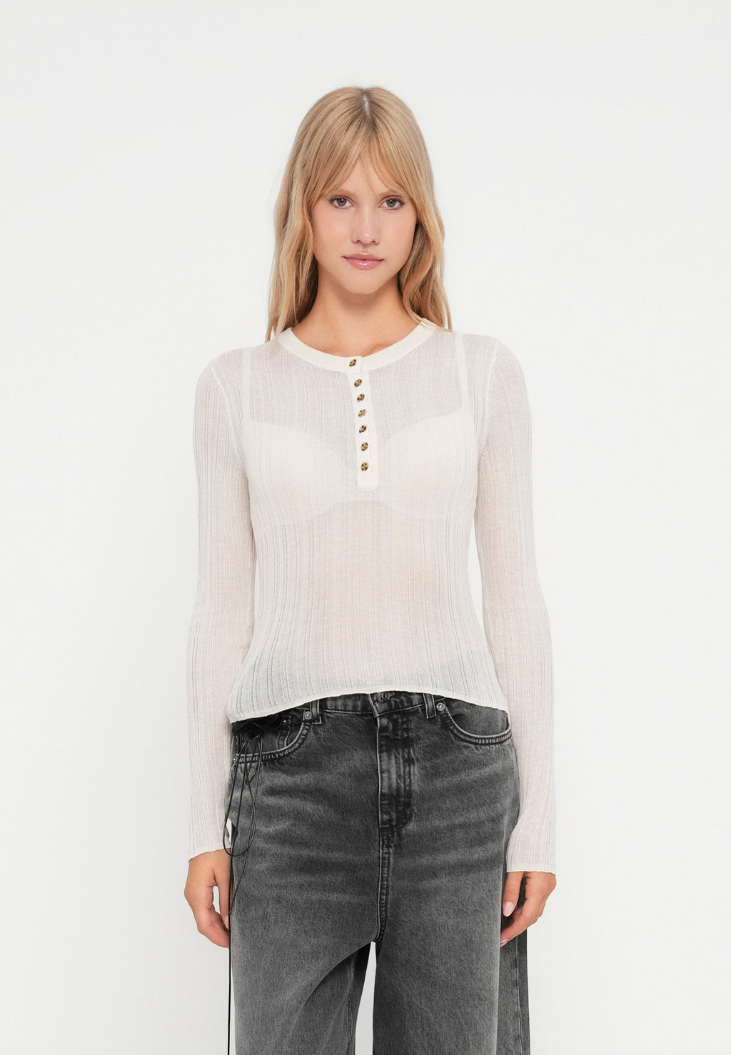 HENLEY - Jumper - sand
