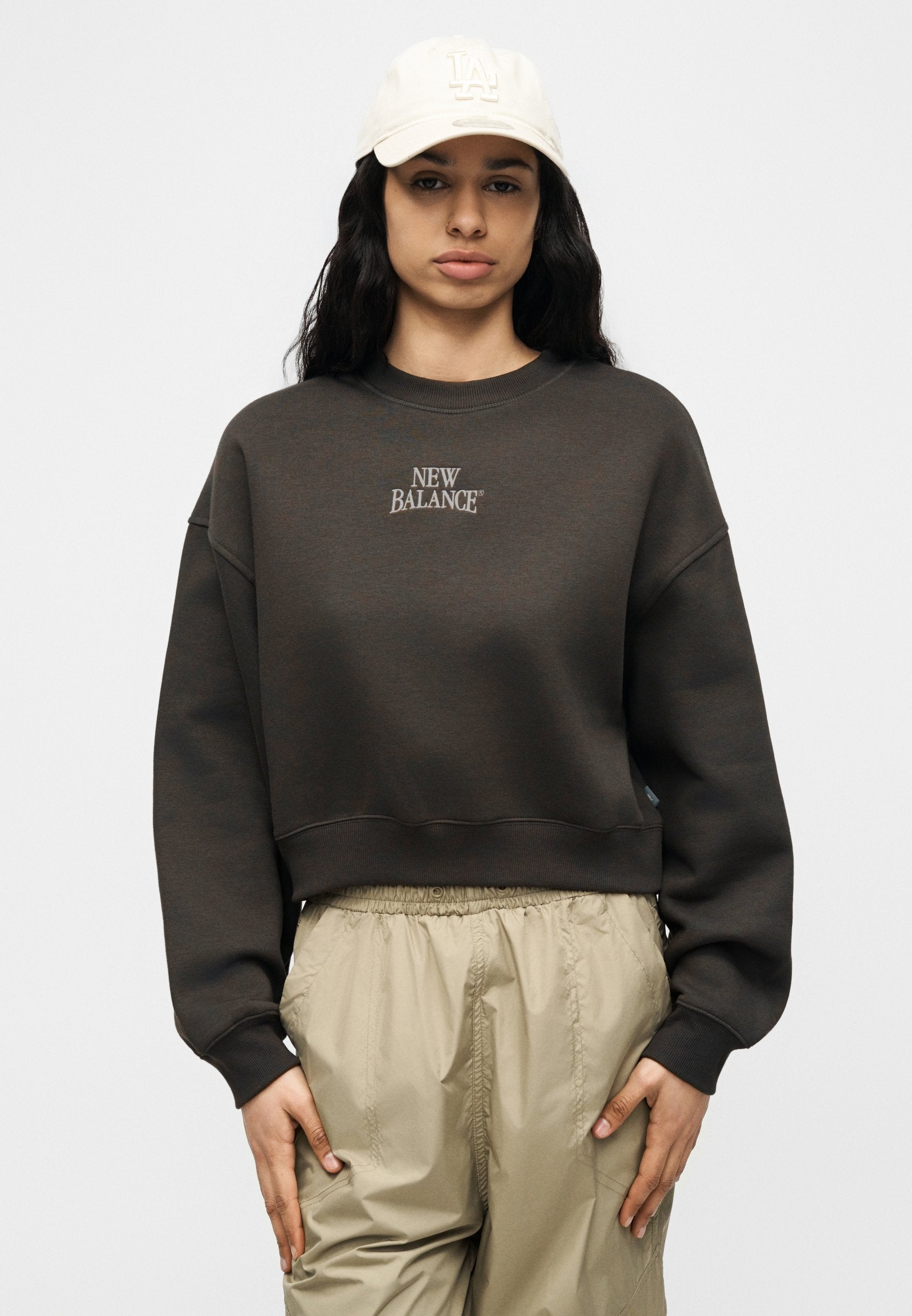 LINEAR HERITAGE CREW - Sweatshirt - faded black
