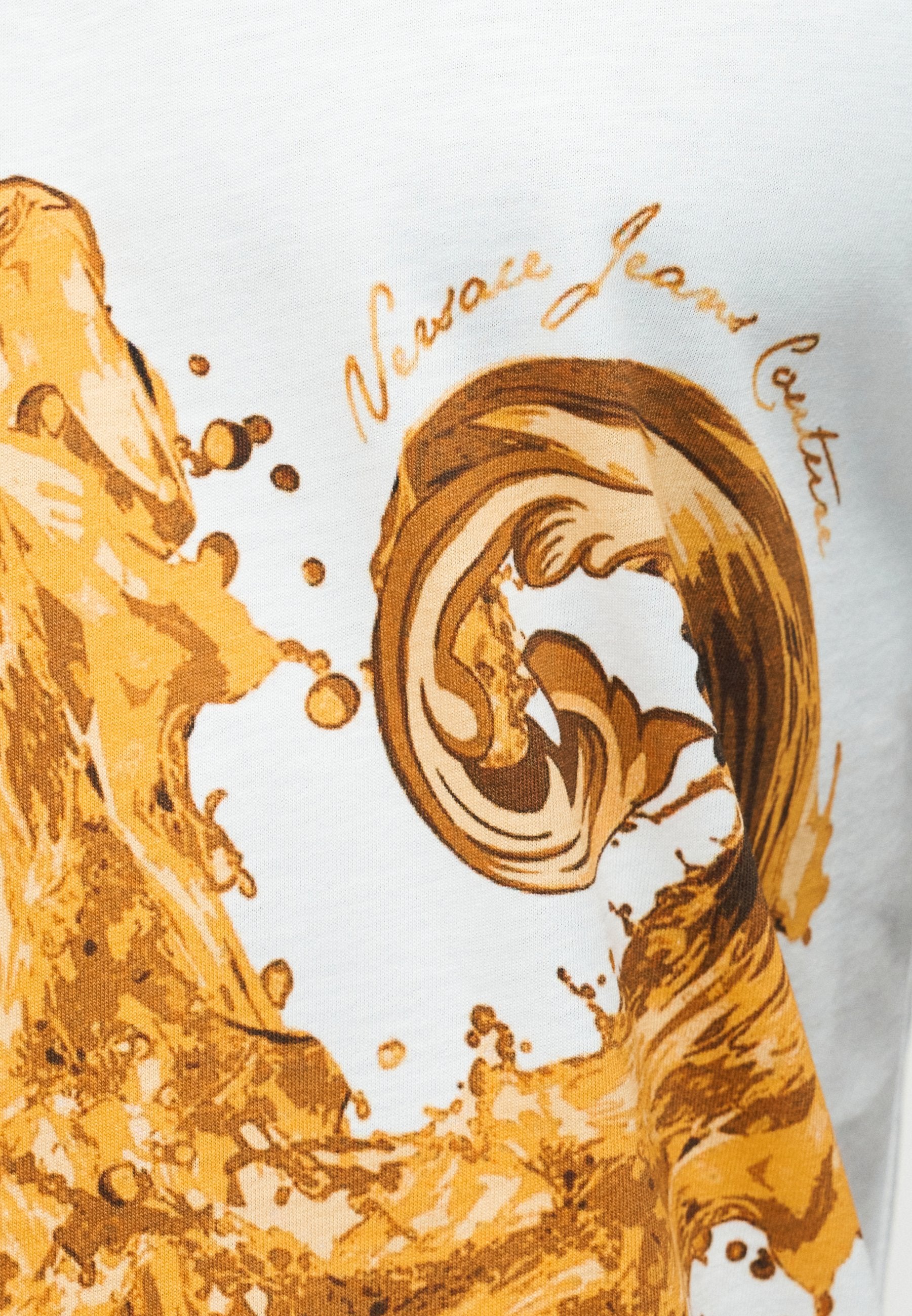 BAROCCO  - Print T-shirt - whit/black/gold-coloured