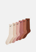 EVERYDAY PLUS CREW UNISEX 6 PACK - Sports socks - pearl white/beige/rose whisper/fossil rose/mineral clay/pecan