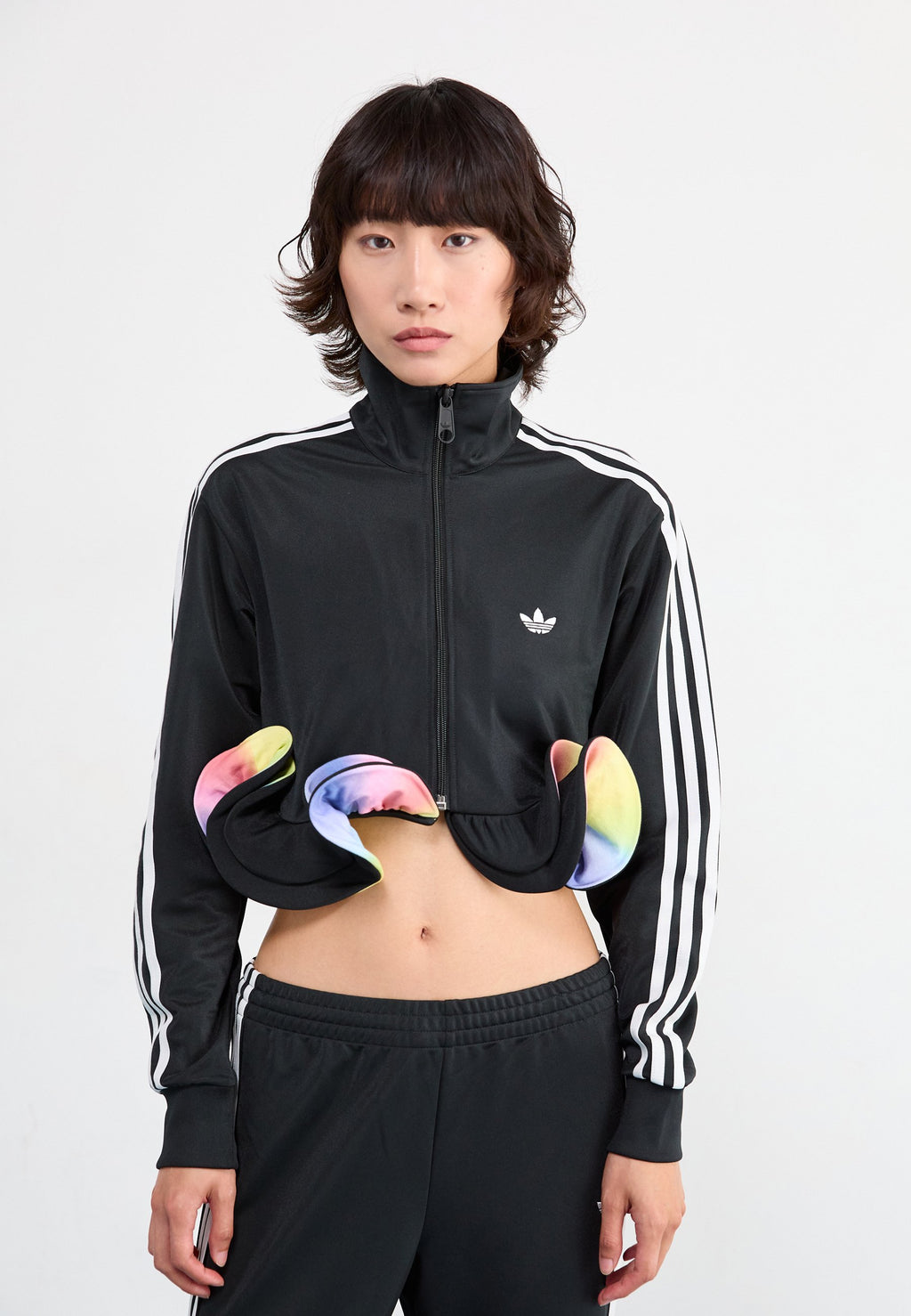X JEREMY SCOTT PRIDE RUFFLE - Training jacket - black