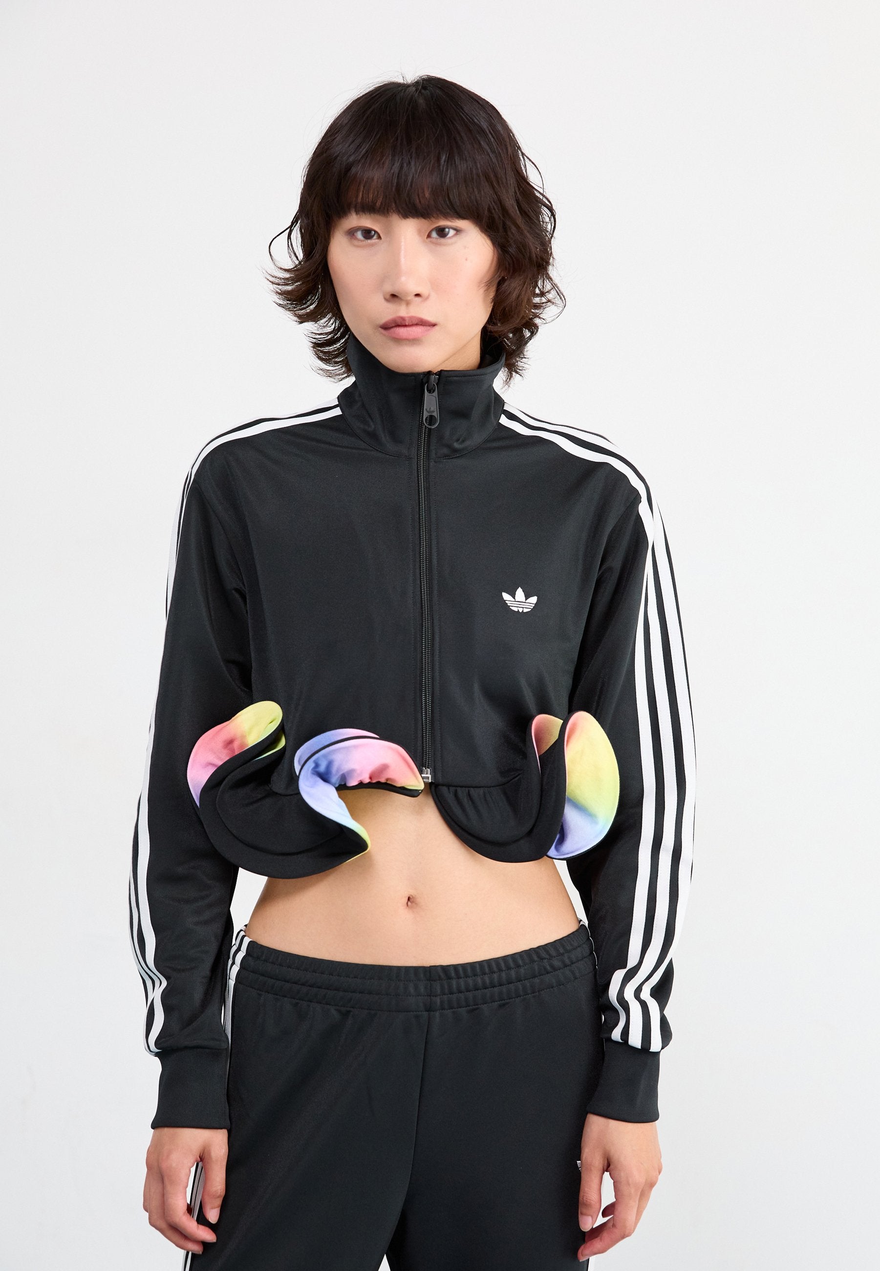 X JEREMY SCOTT PRIDE RUFFLE - Training jacket - black