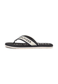 WEBBING STRAP LOGO FLIP-FLOPS - T-bar sandals - black