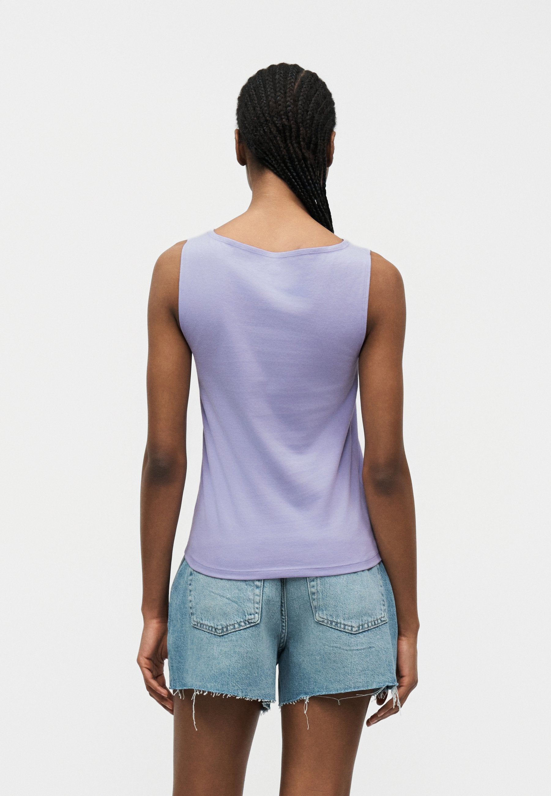 BOAT NECK TANK - Top - orchid