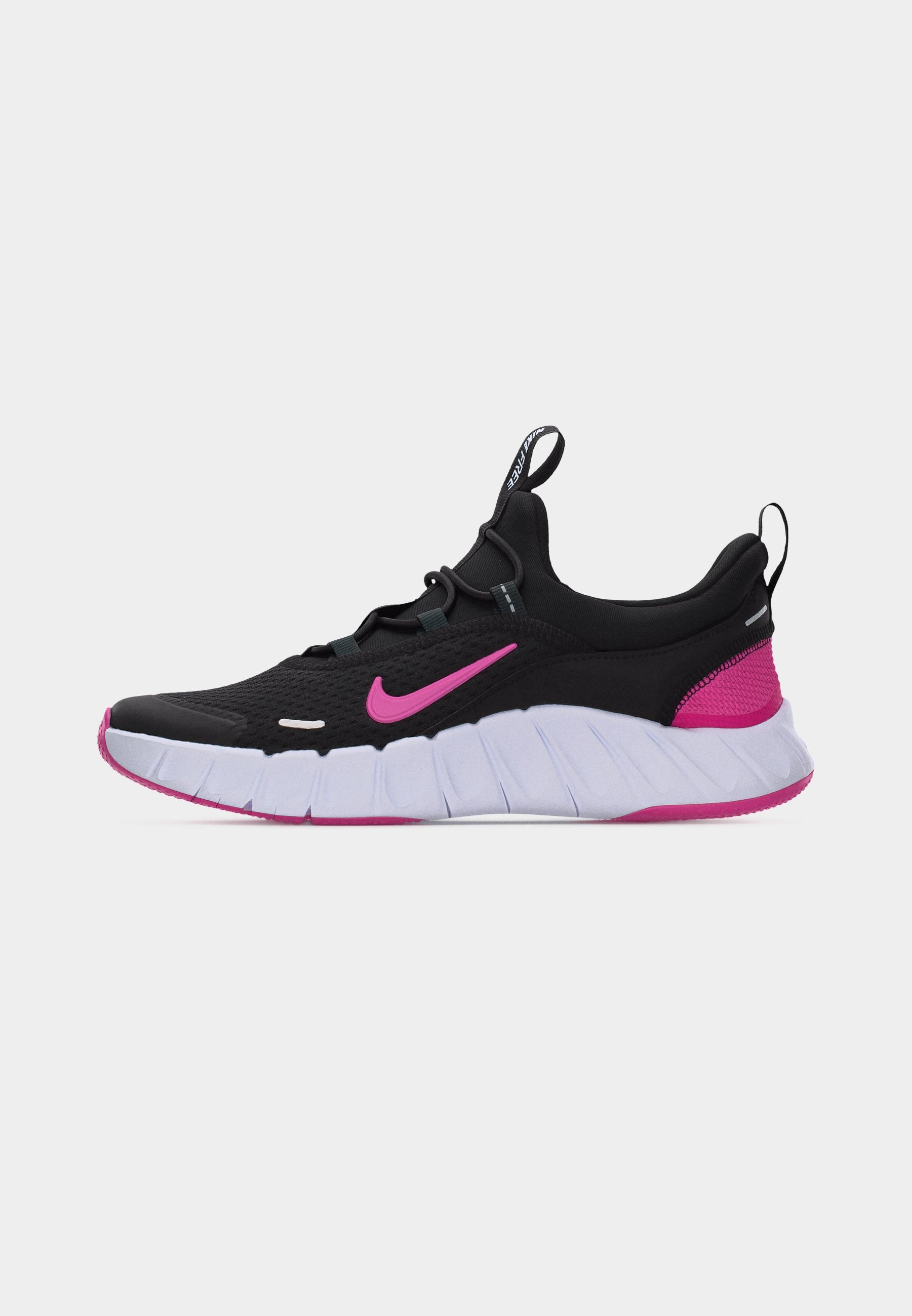 FREE RIDE UNISEX - Road running shoes - black/playful pink/anthracite/white