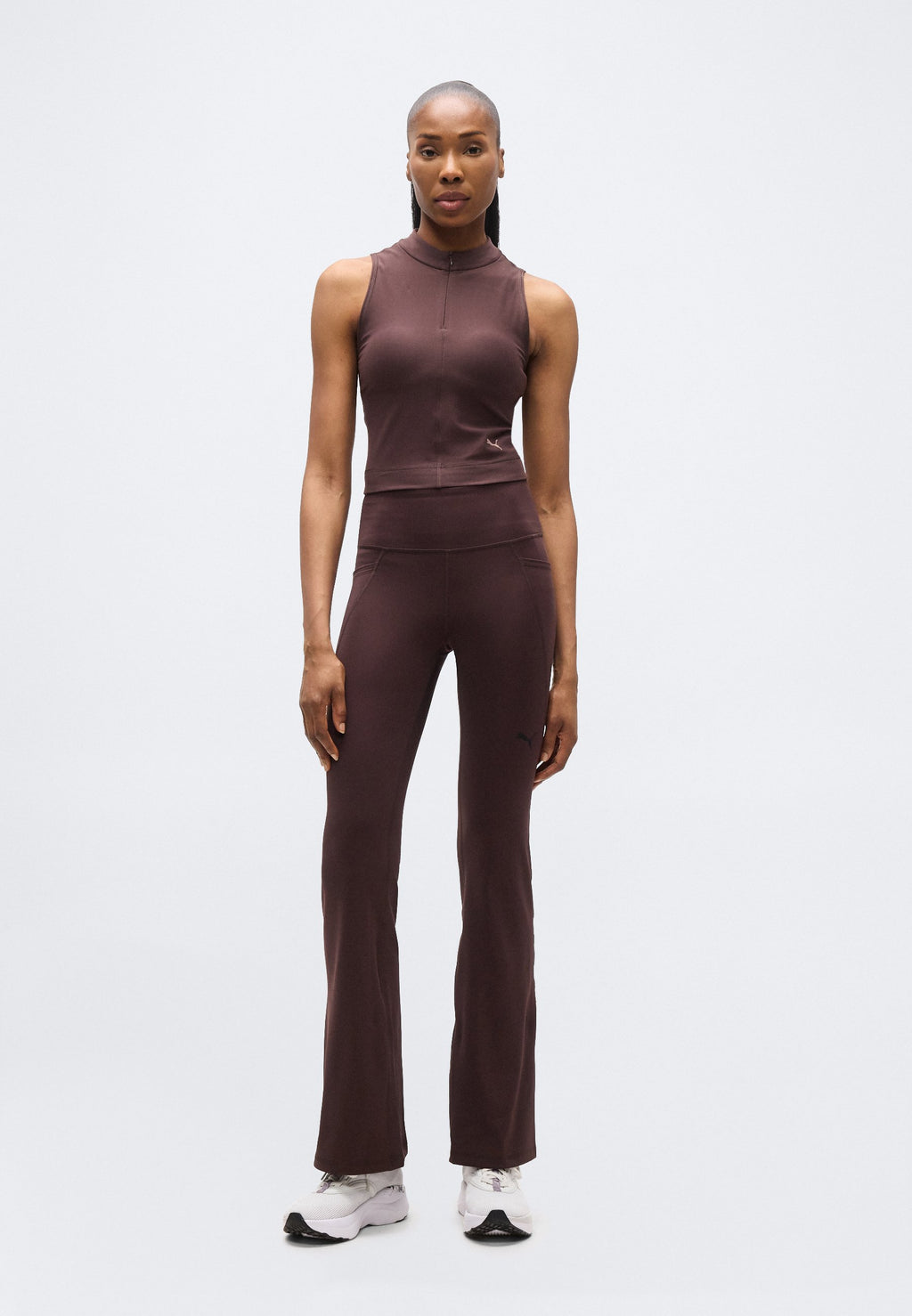 TAD ESSENTIAL BOOTCUT - Tracksuit bottoms - chocolate brown