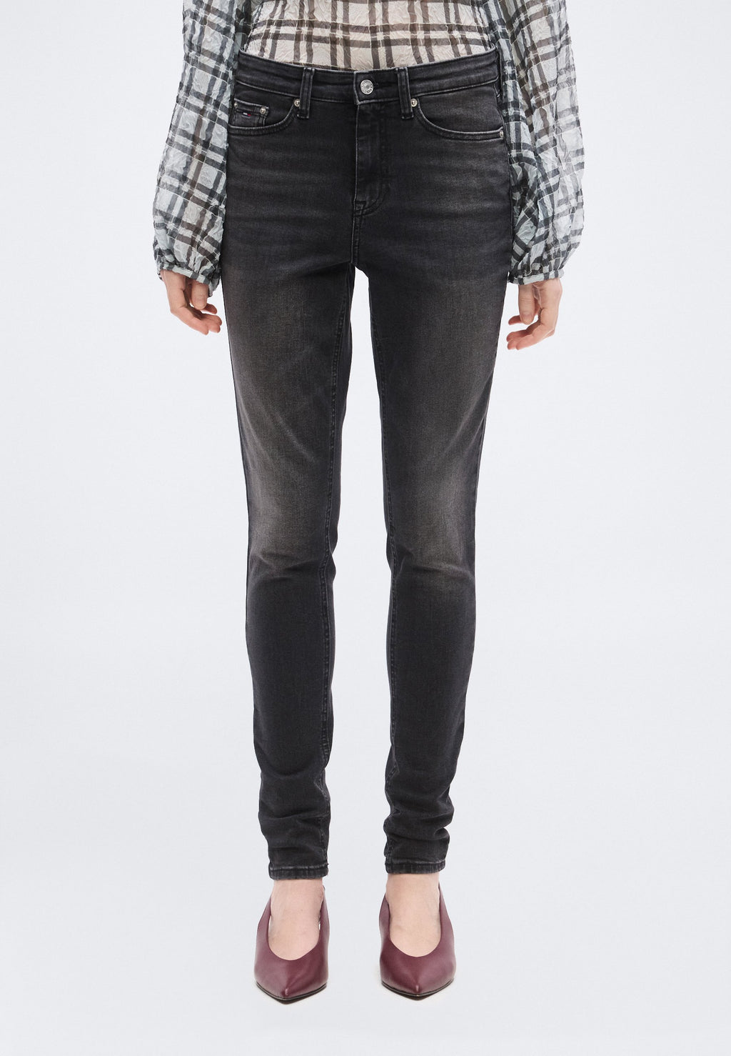 NORA MID RISE SKINNY BLACK JEANS - Jeans Skinny Fit - denim black