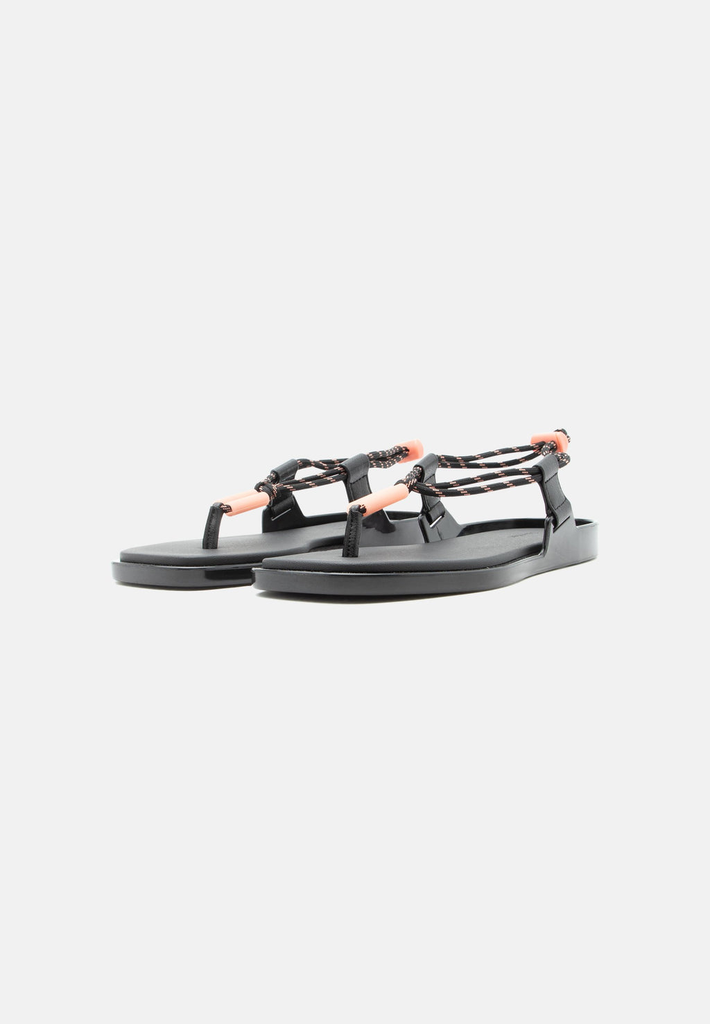 T-bar sandals - black/peach whip