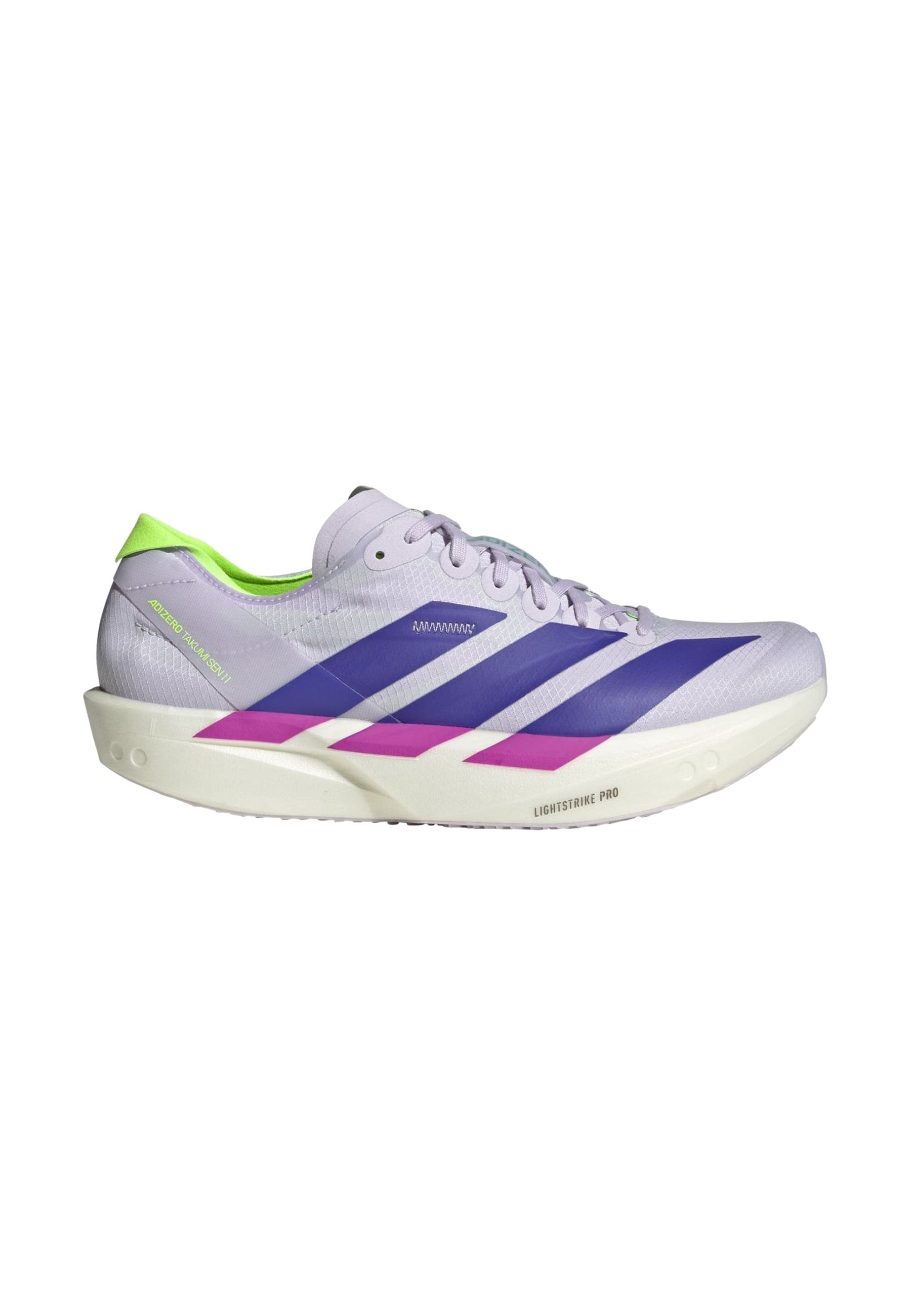 ADIZERO TAKUMI SEN 11 W - Chaussures de running sur route - teinte violette   violet solaire   vert vif