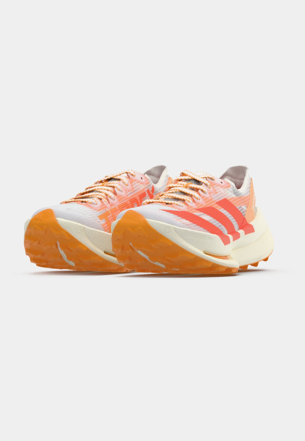 AGRAVIC SPEED ULTRA 2 - Trail running shoes - footwear white/impact orange/reflective silver-coloured