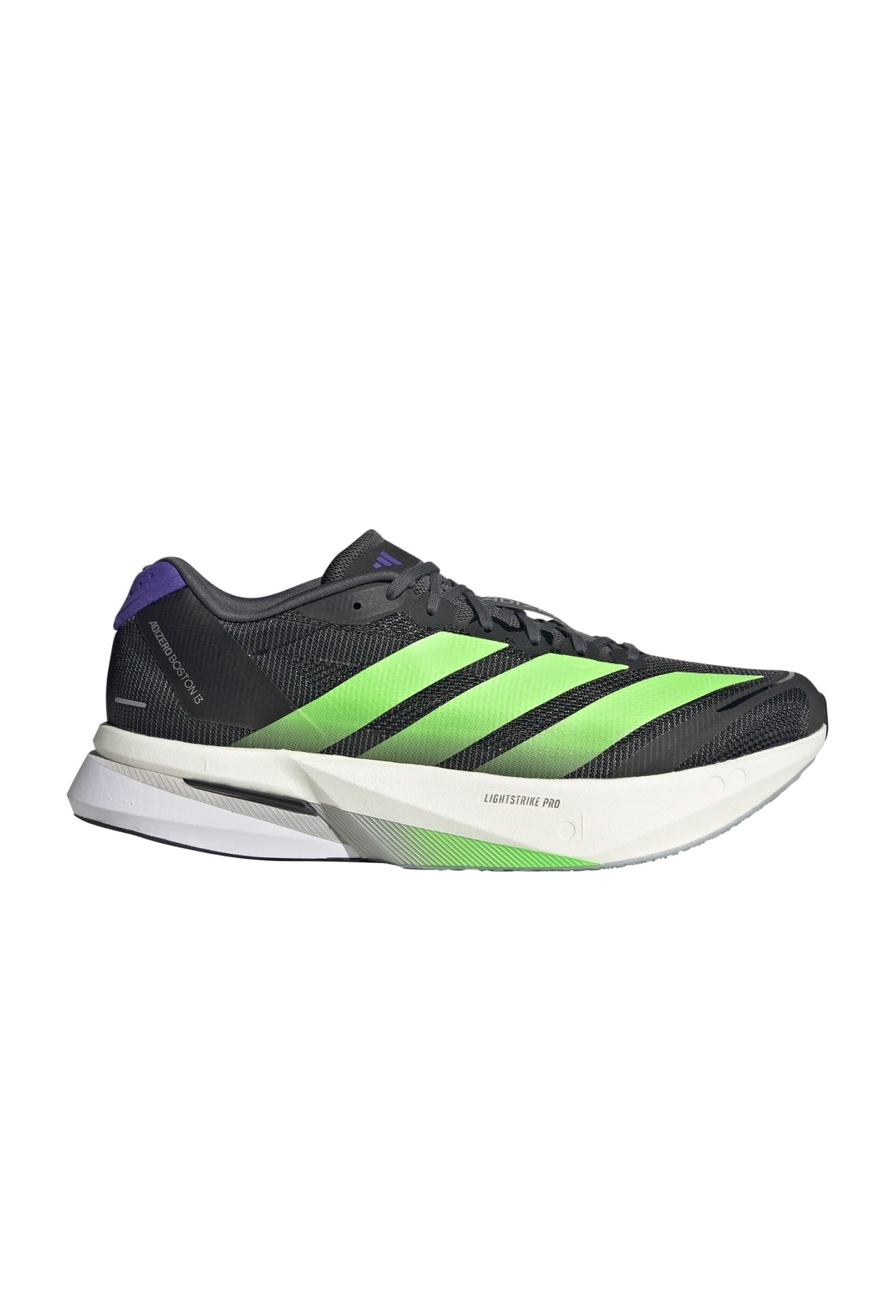ADIZERO BOSTON 13 M - Road running shoes - core black   lime burst   energy ink