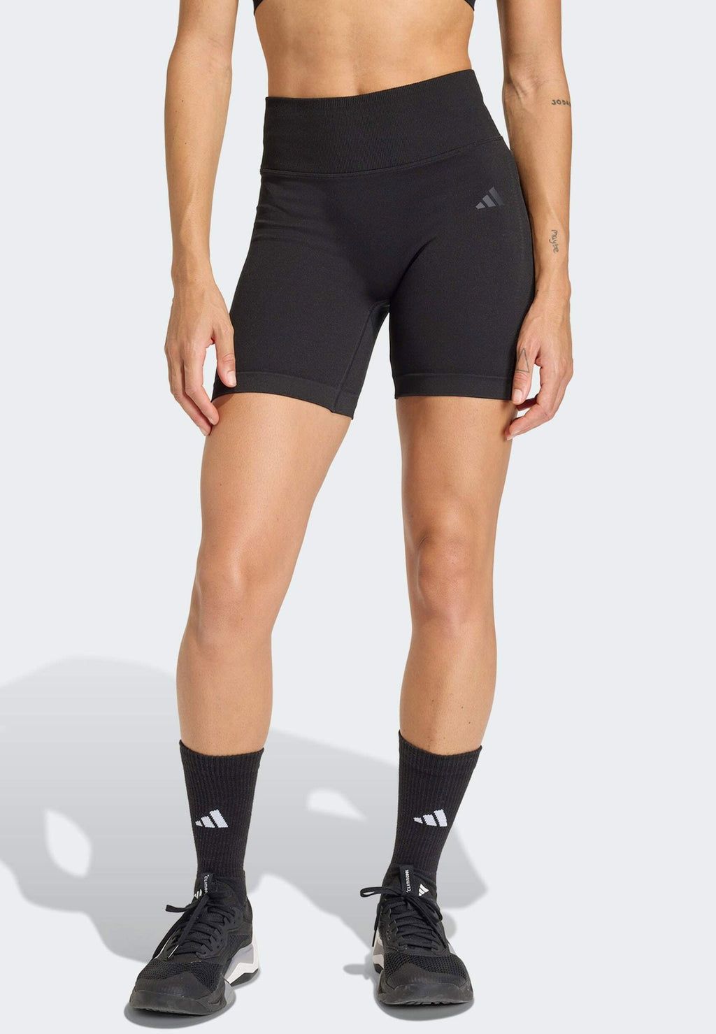 WORKOUT ESSENTIALS KNIT SCRUNCH 5 INCH - Leggings - black