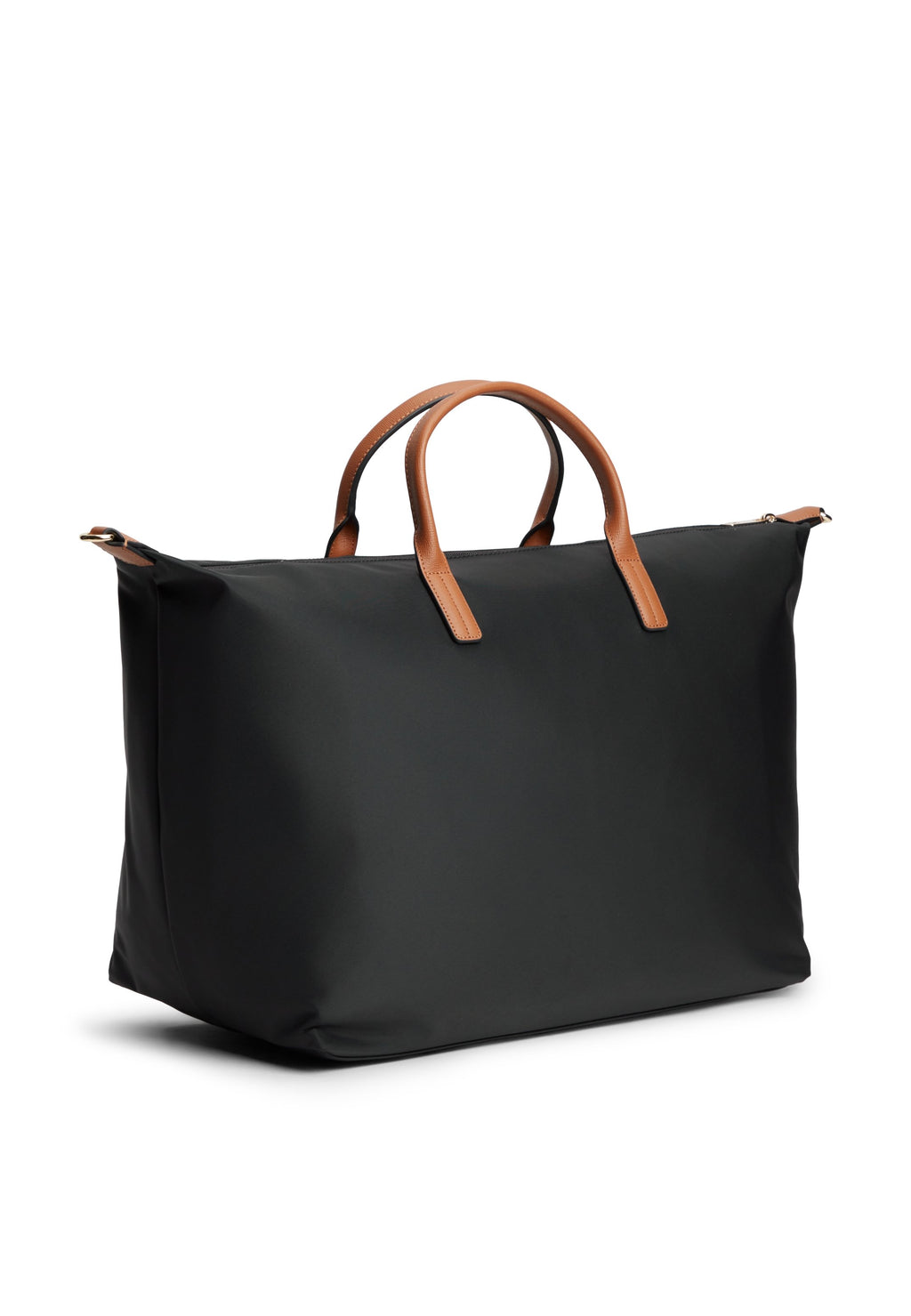 TH MONOGRAM WEEKENDER BAG WITH LEATHER - Weekend bag - black