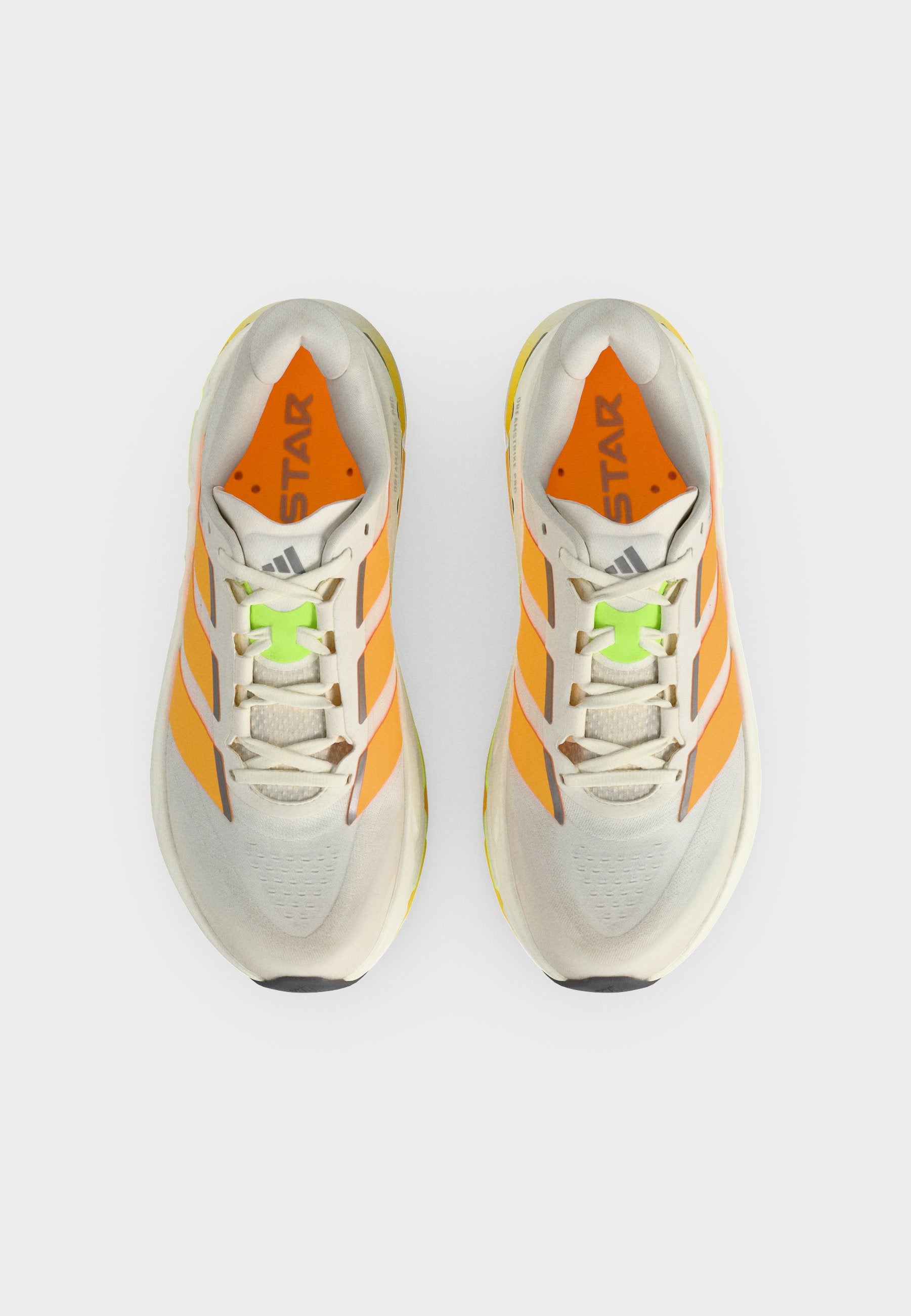 ADISTAR BYD 2 - Road running shoes - cloud white/lucid tangerine/signal green