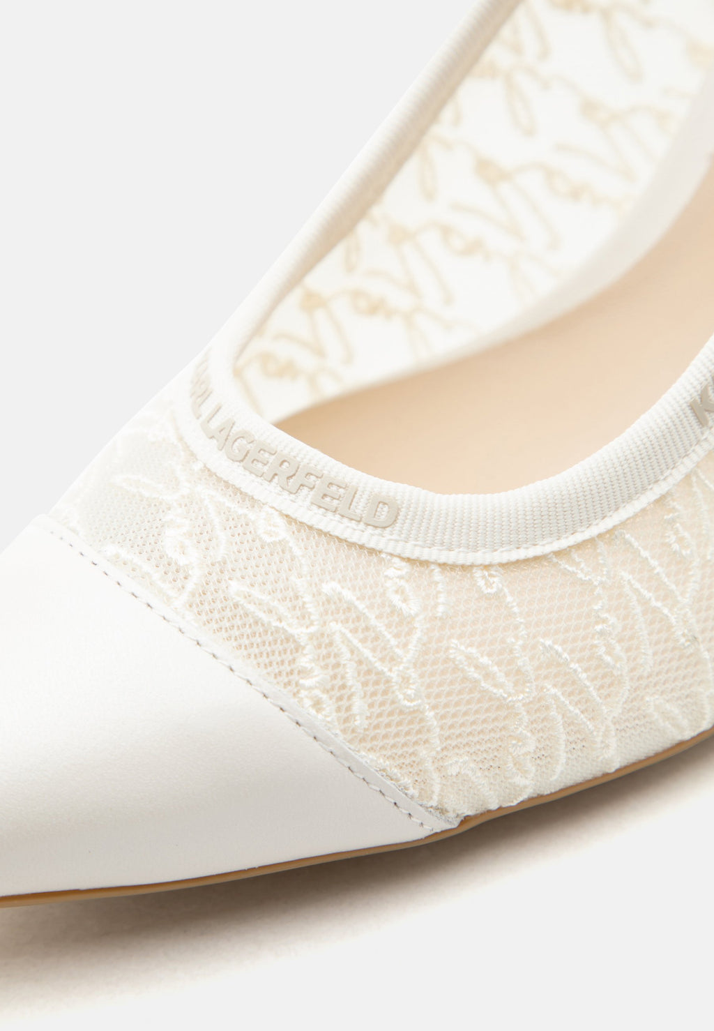 SIENNA SCRIPT LACE SLING - High heels - white