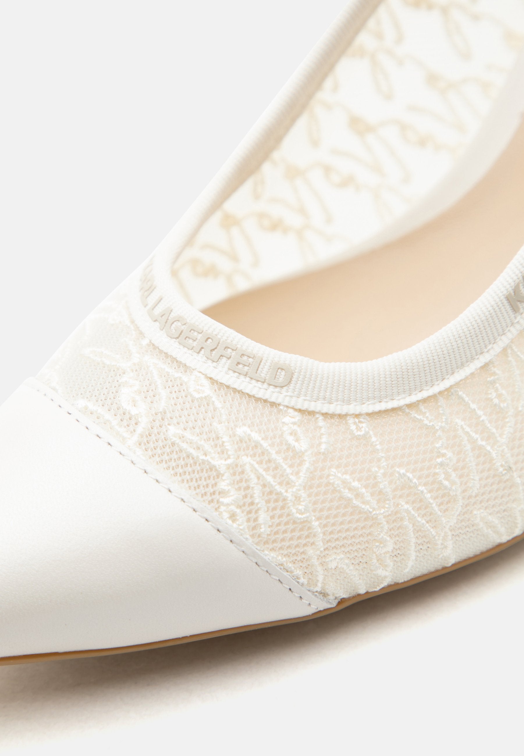 SIENNA SCRIPT LACE SLING - High heels - white