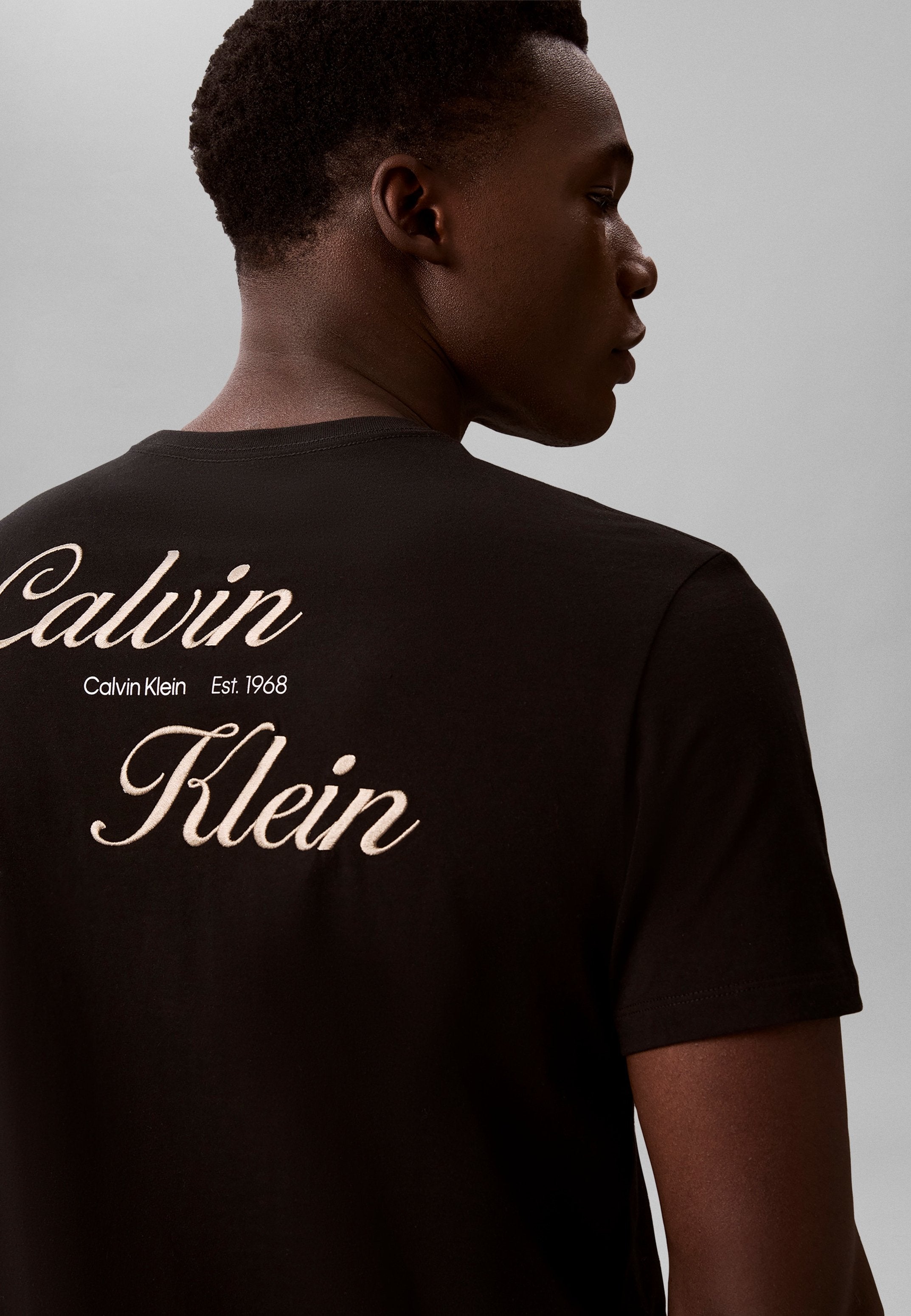 30S CALVIN KLEIN T-SHIRT - Print T-shirt - black