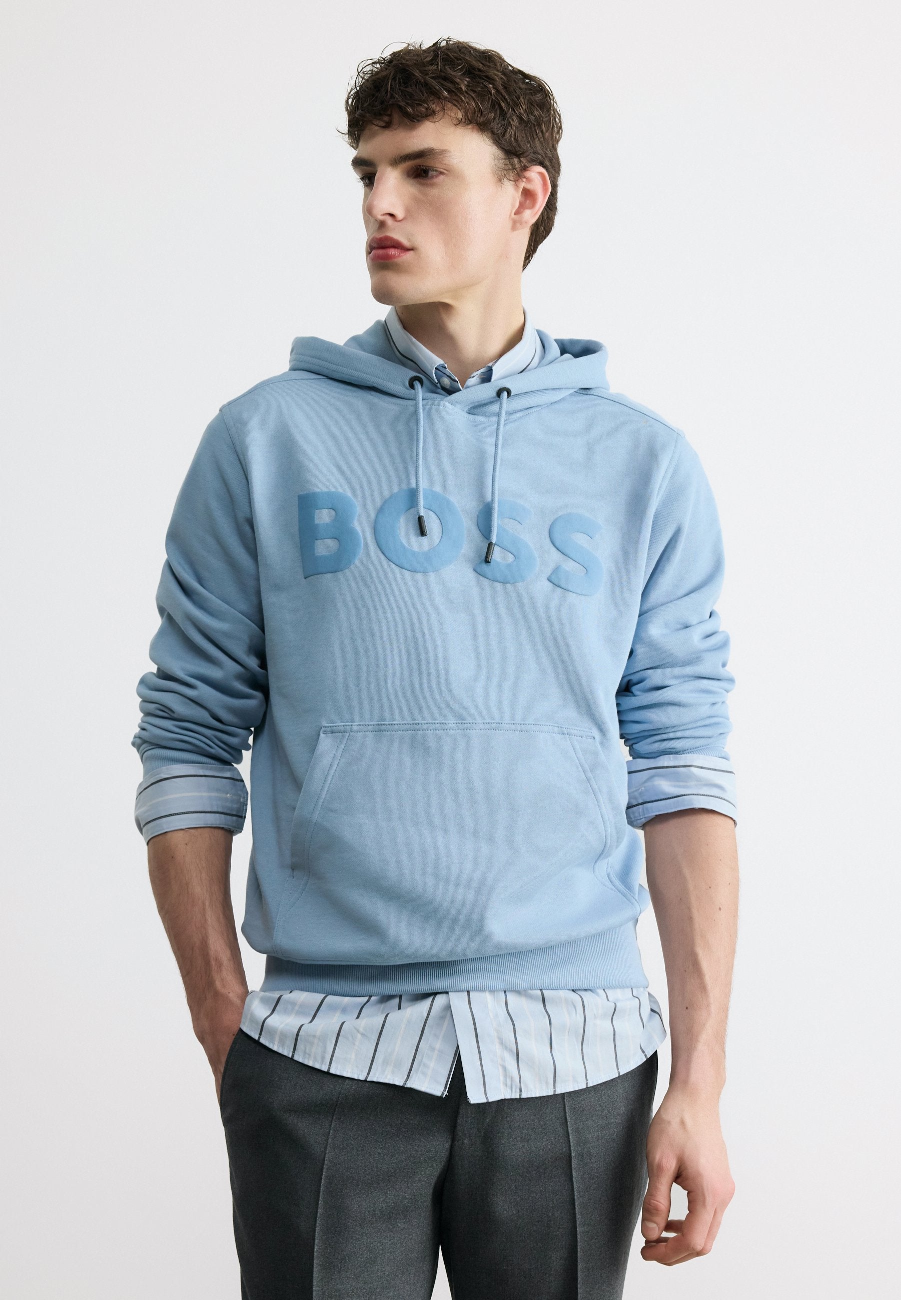 WEBASIC HOOD - Hoodie - light pastel blue