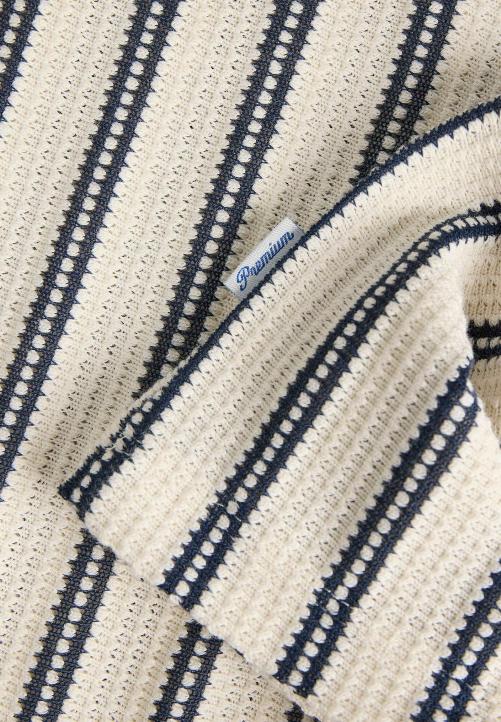 Striped - Polo shirt - cloud dancer