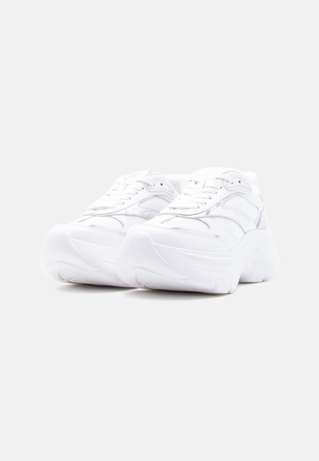 KONTOUR WEDGE LACE - Trainers - white/silver-coloured