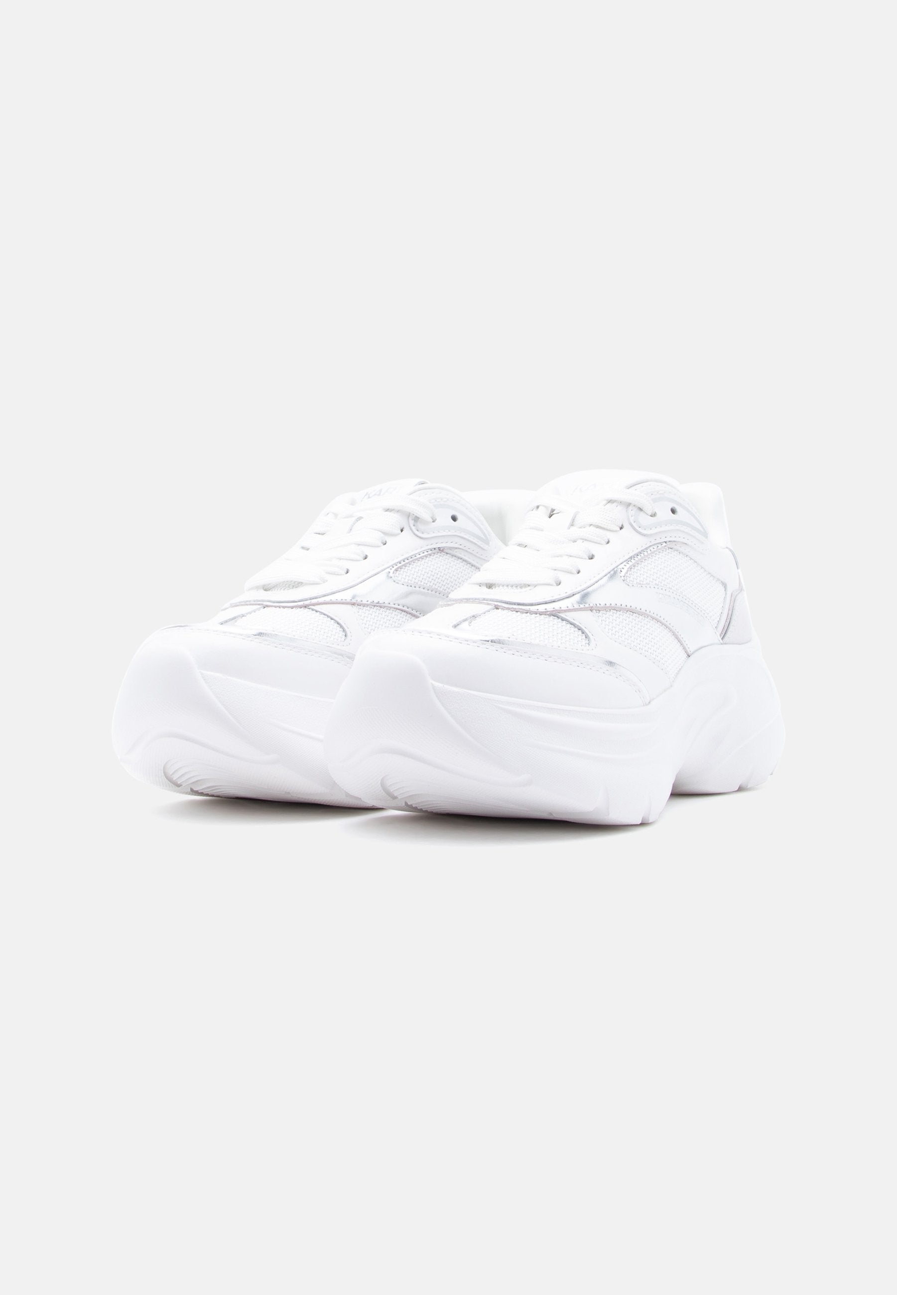 KONTOUR WEDGE LACE - Trainers - white/silver-coloured