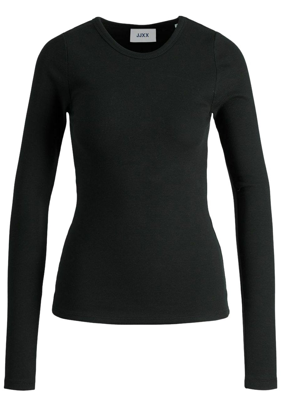 JXFREYA STR LS RIB TEE - Long sleeved top - black